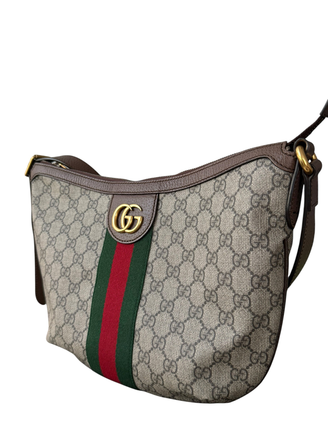 Gucci Ophidia small Schulter Tasche mit verstellbaren Schulterriemen.