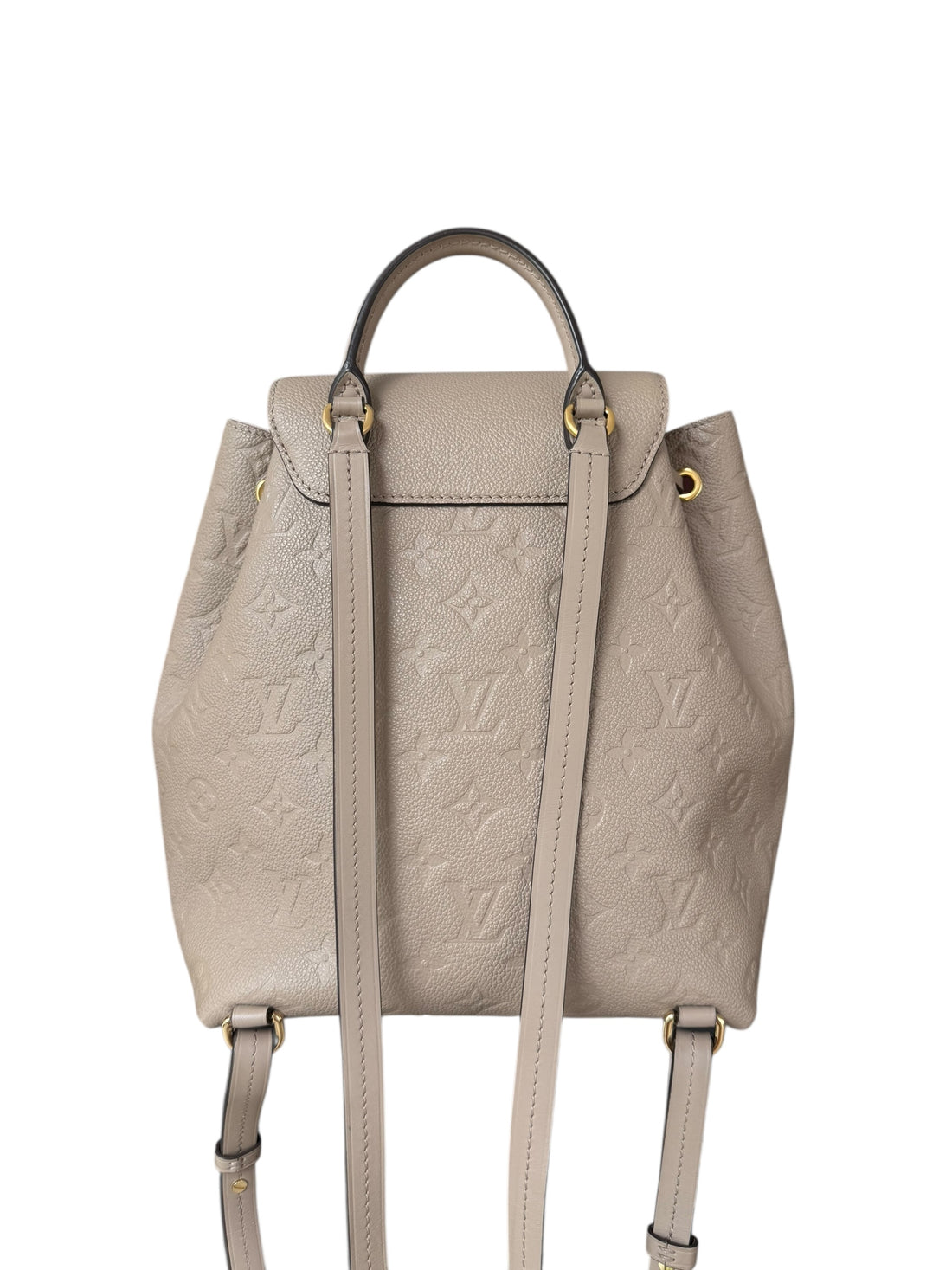 Louis Vuitton Rucksack Montsouris in Monogram Empreinte Leder Tourterelle