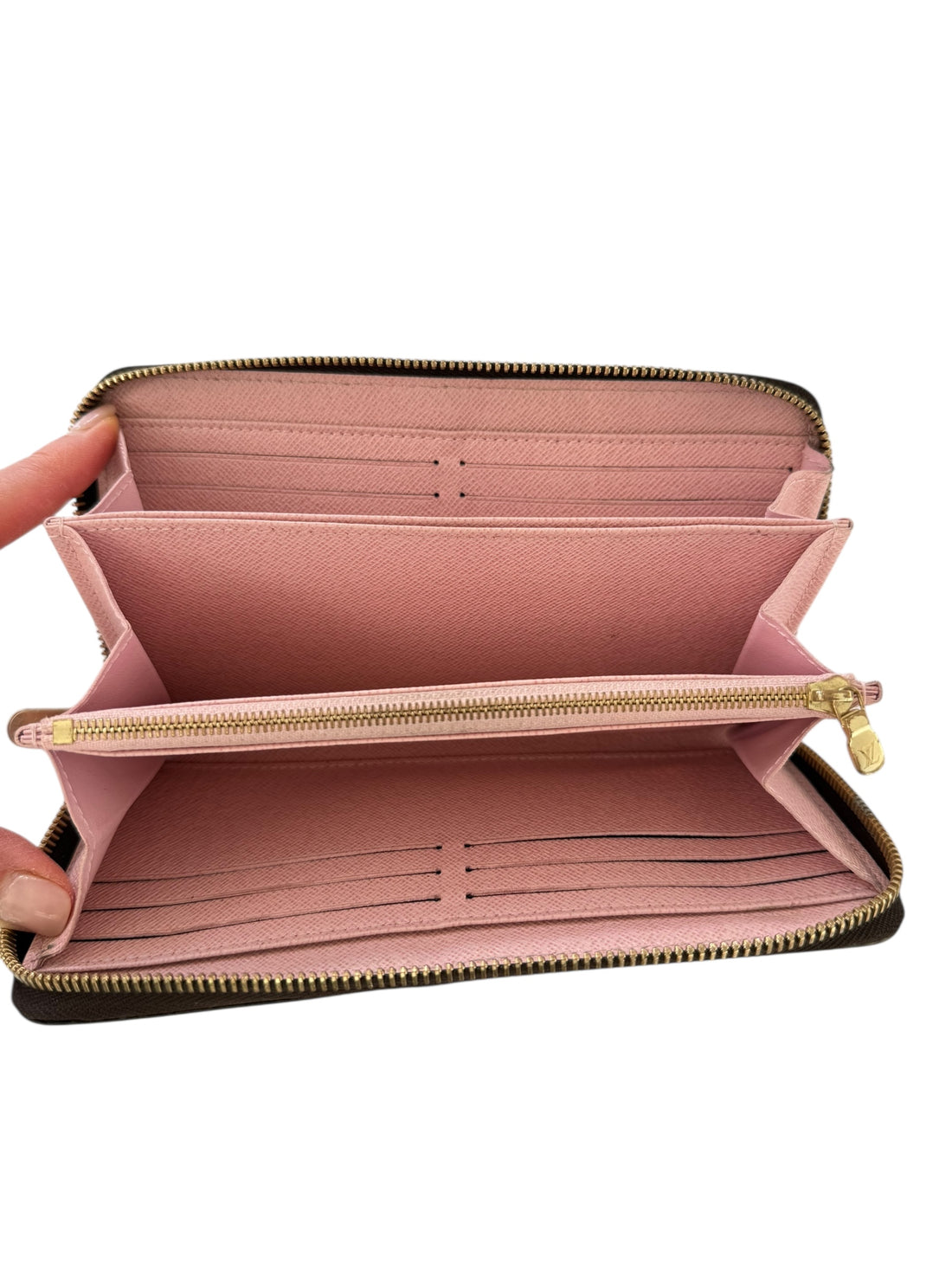 Louis Vuitton Zippy Portemonnaie in Monogram Canvas Rose Ballerine
