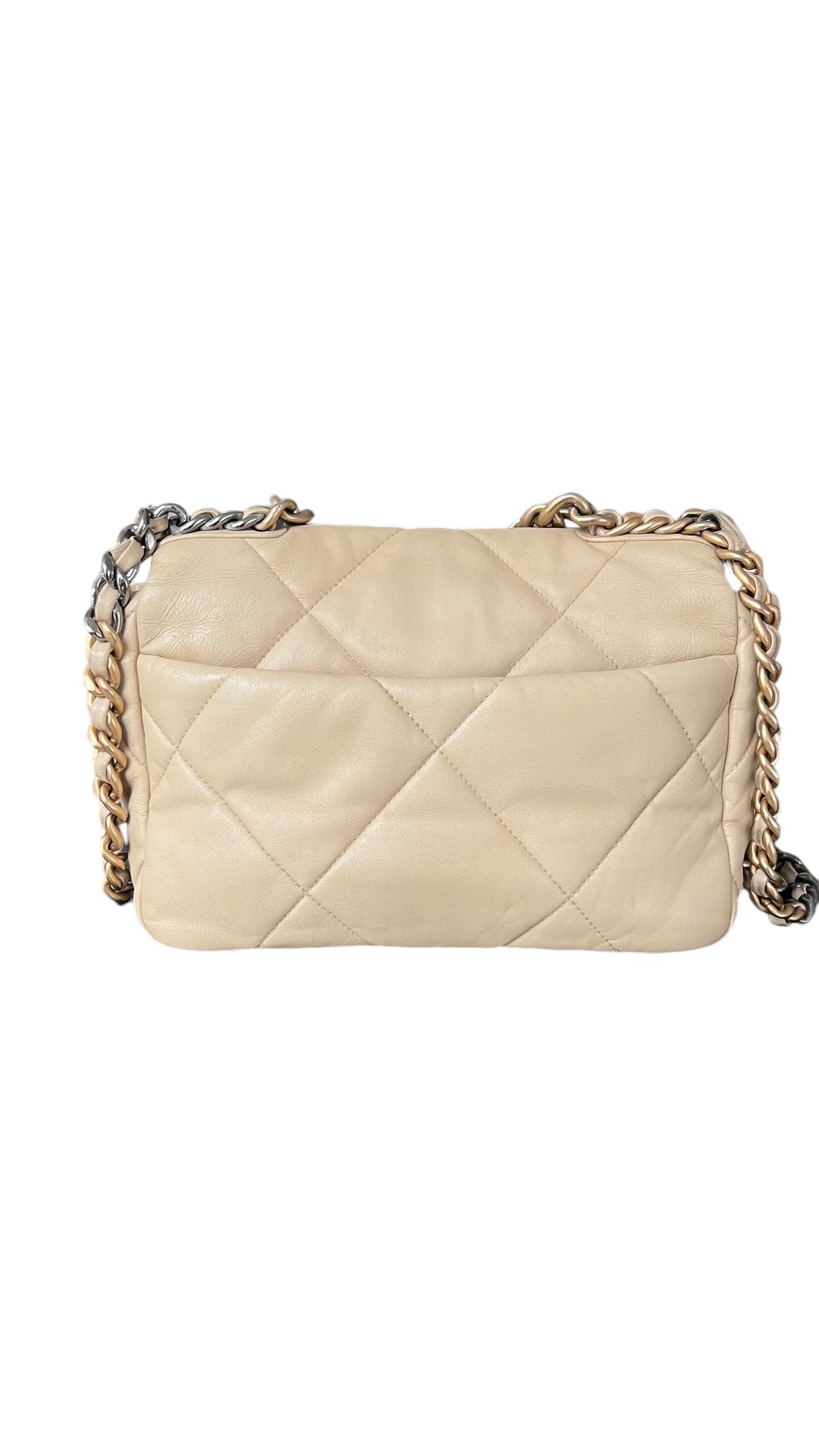 Chanel 19er beige small