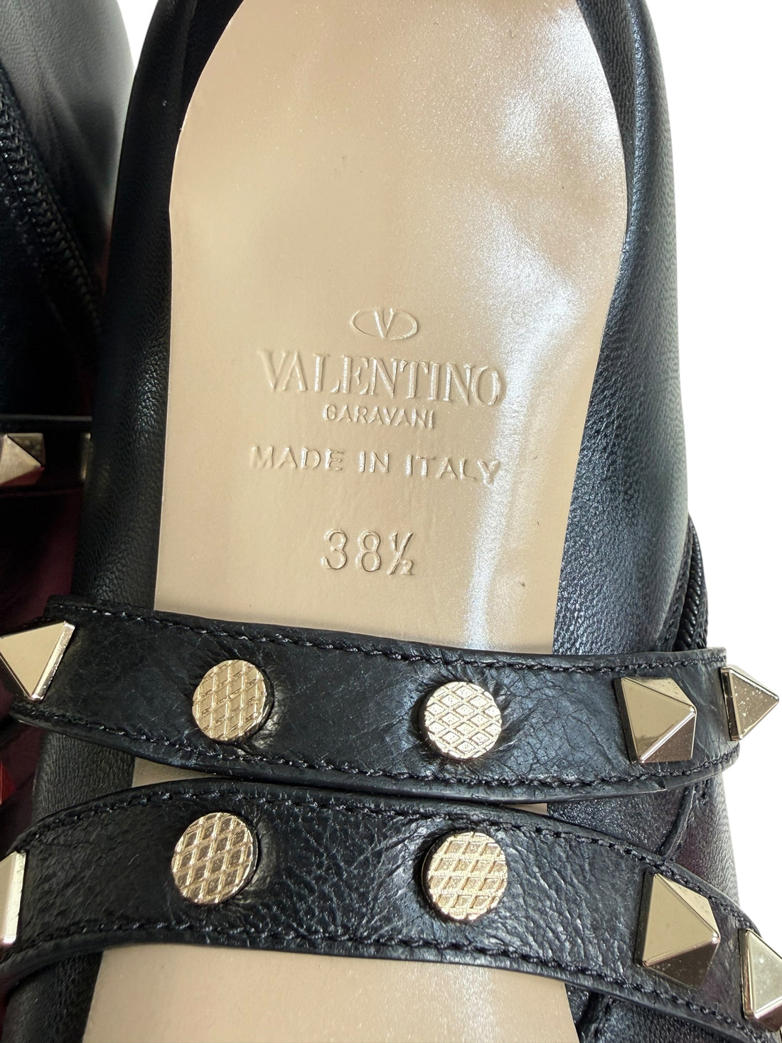 Valentino Stiefeletten Rockstud Grösse 38 1/2 aus schwarzem Leder und Nieten