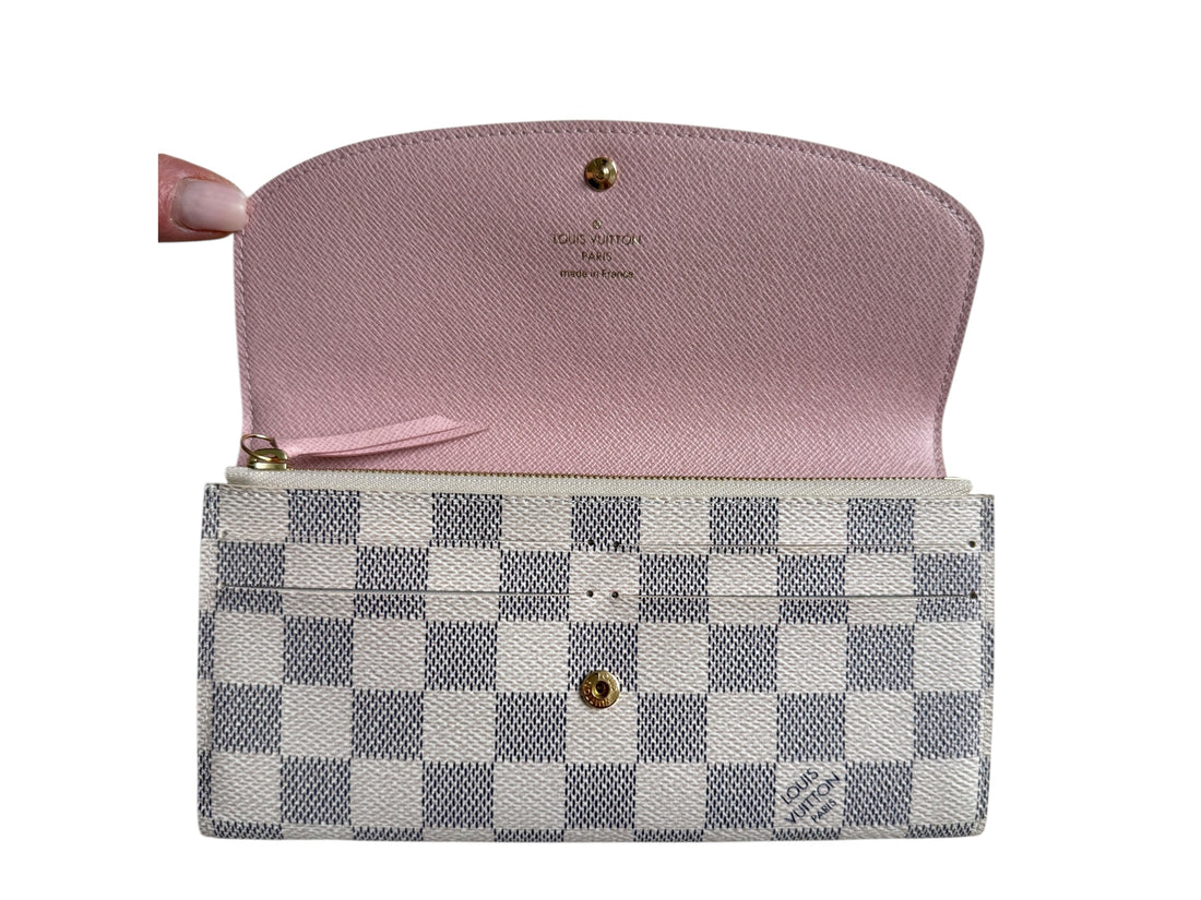 Louis Vuitton Emilie Geldbörse Damier Azur Canvas