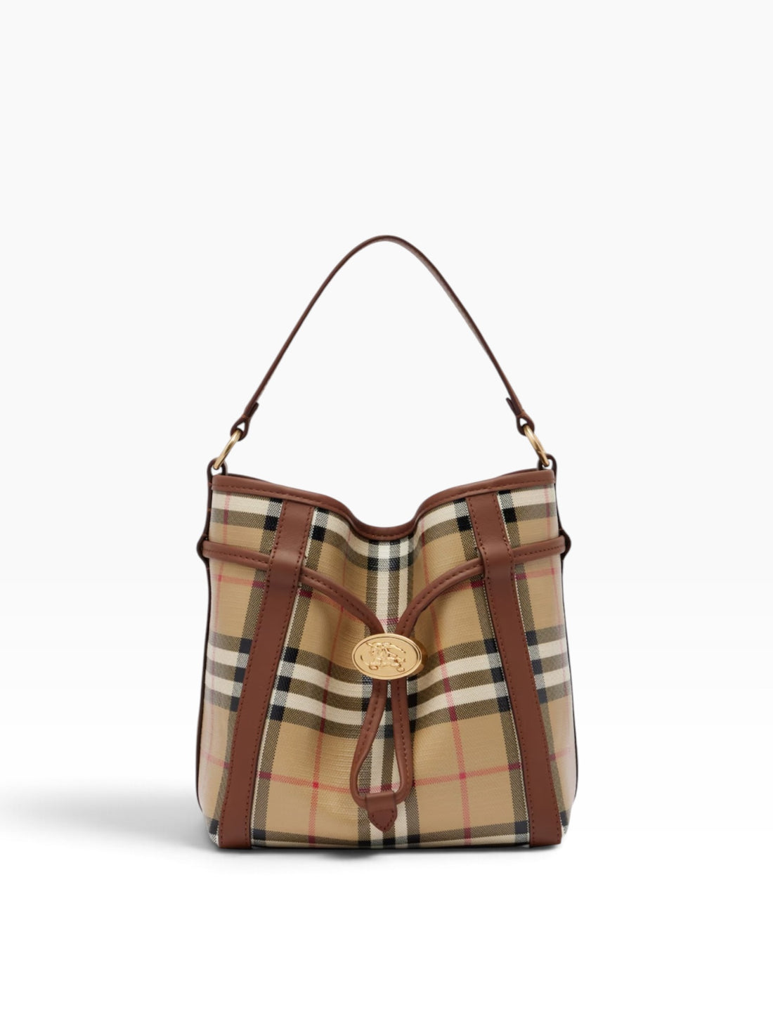 Burberry Bucket Bag in Check mit abnehmbaren und verstellbaren Schulterriemen