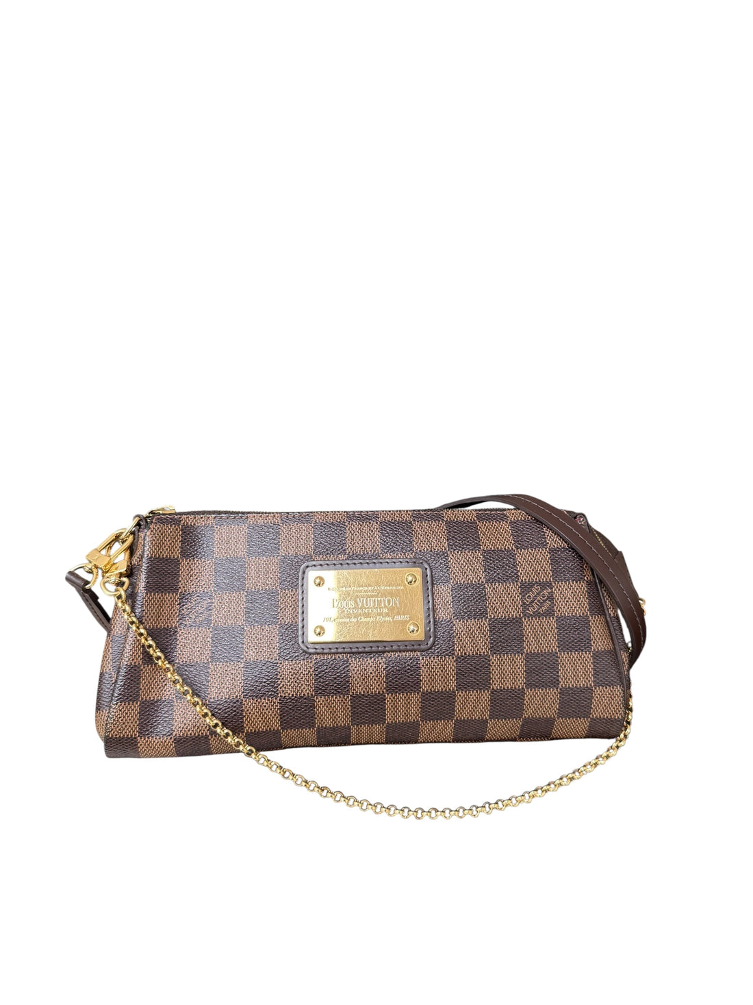 Louis Vuitton Eva Pochette in Damier Ebene Canvas