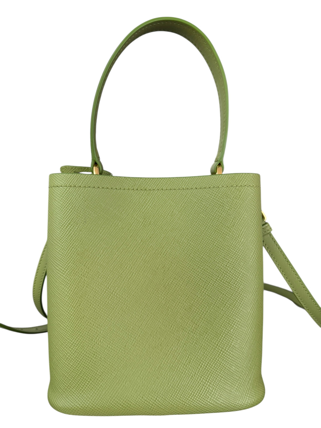 Prada Panier Minitasche aus Saffiano Leder in der Farbe Grün