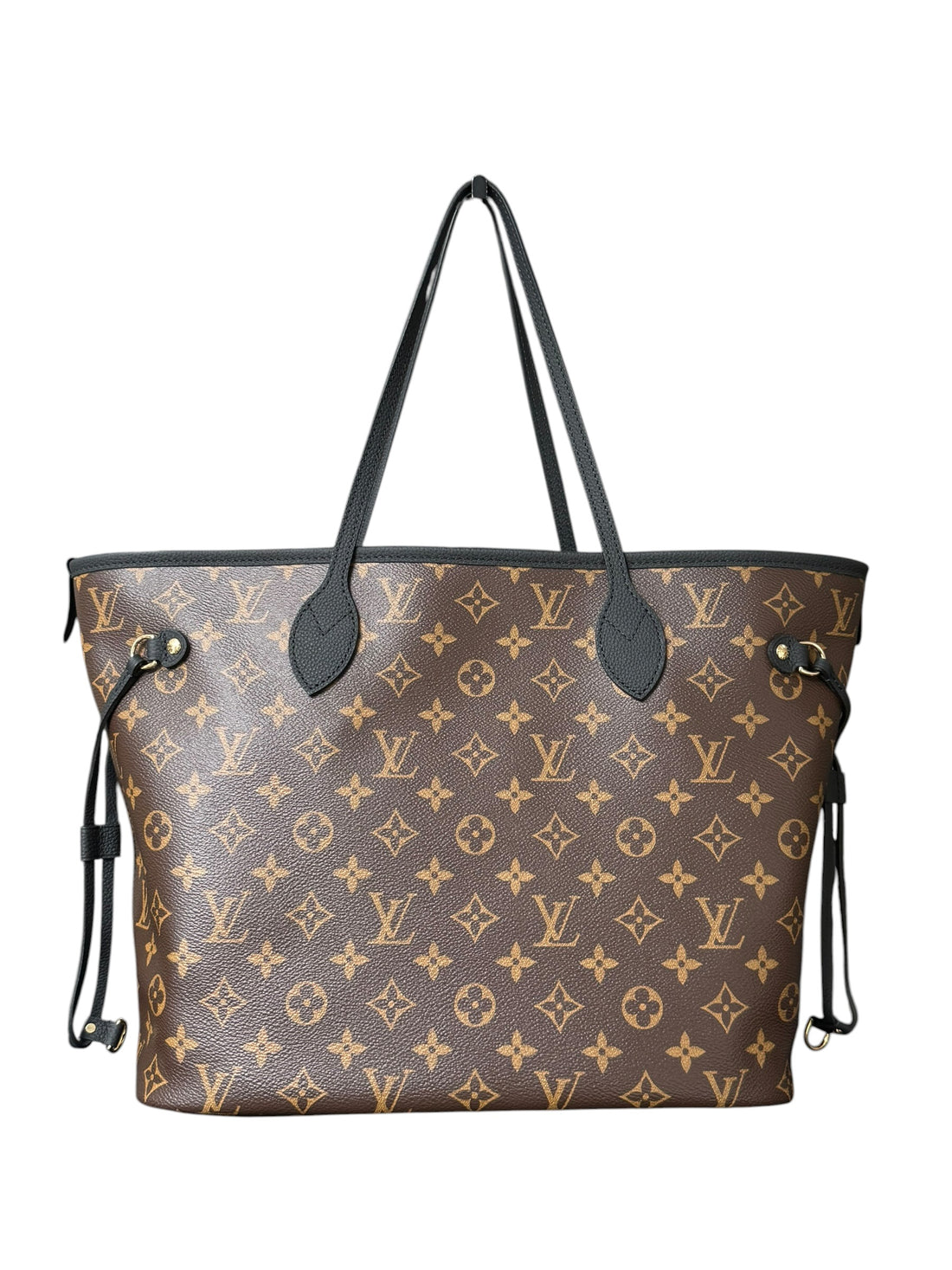 Louis Vuitton Neverfull Inside Out MM wendbare Variante mit Schulterriemen in der Farbe schwarz