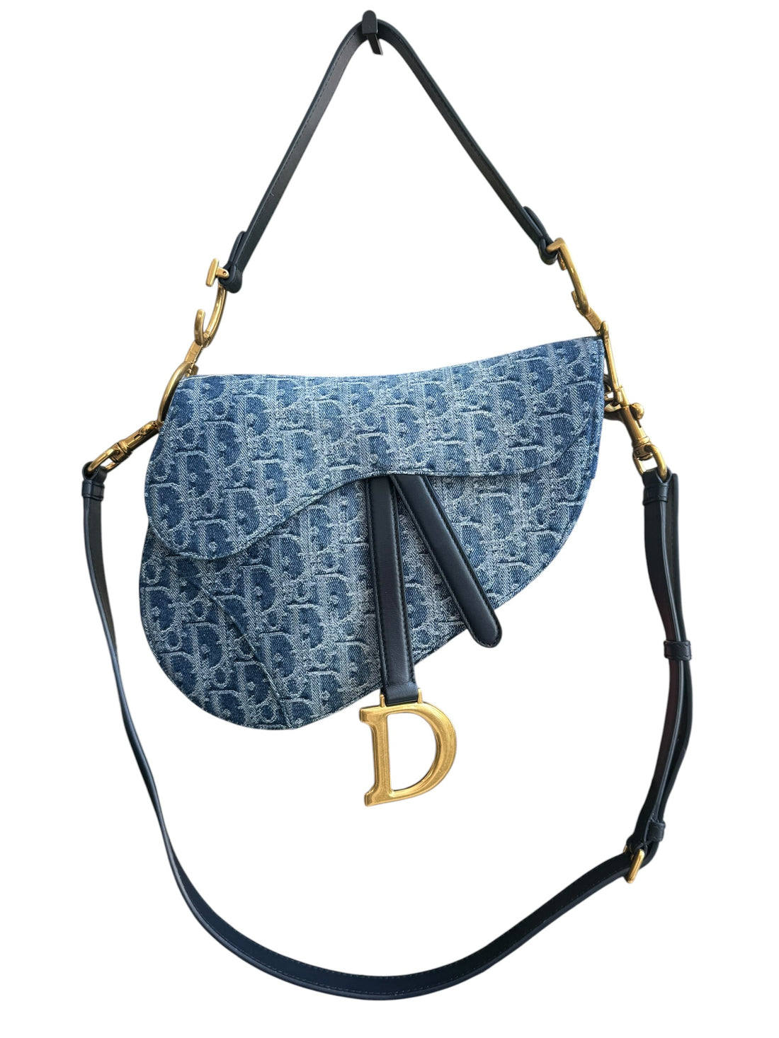 Christian Dior Saddle Bag Denim Oblique in Jacquard gefertigt. Limited Edition.