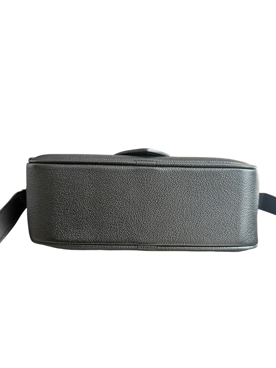 Burberry Small Buckle Leather Crossbody Bag aus schwarzem Leder mit goldfarbener Schliesse und klassischen Vintage Check-Details- magnetischer Verschlus