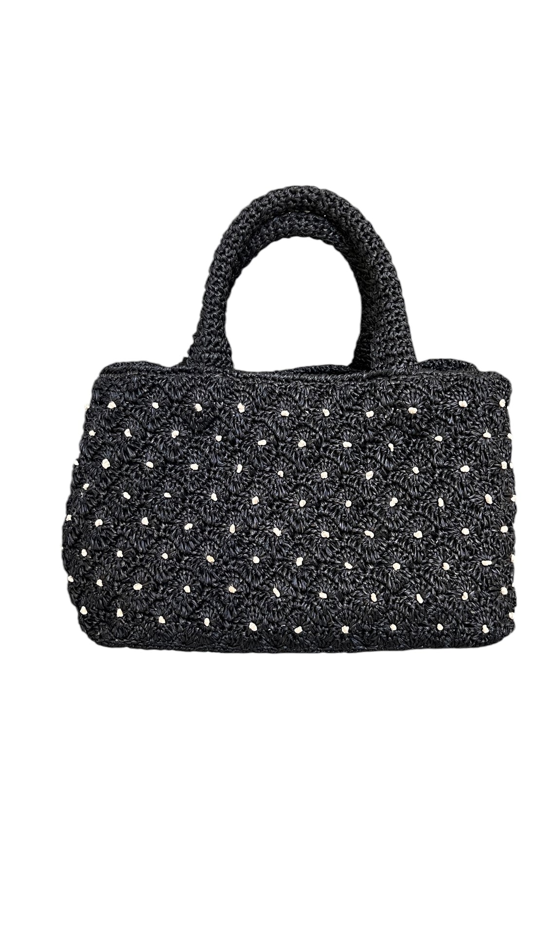 Prada Raffia Shopper Tote Bag