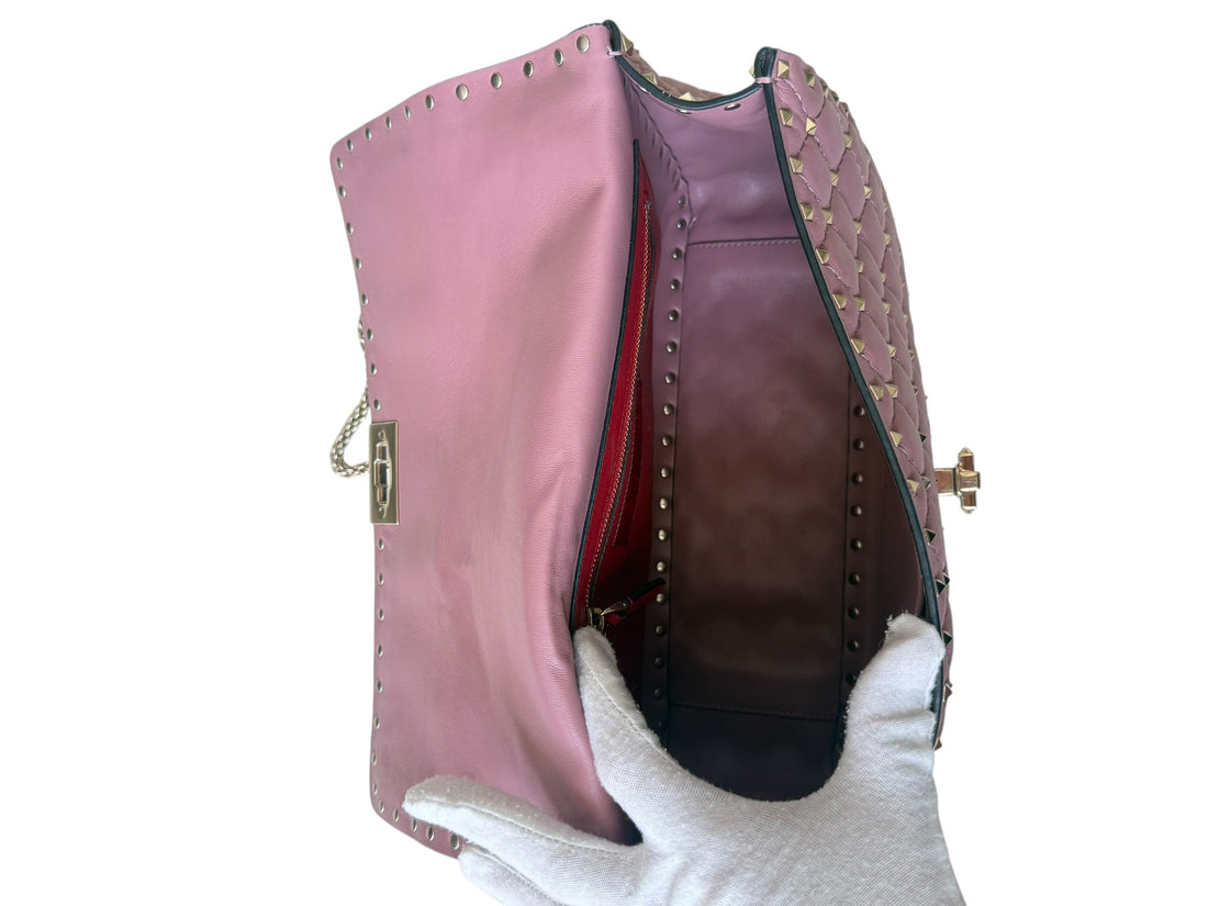Valentino Garavani Spike Tasche in der Farbe rosa-nude