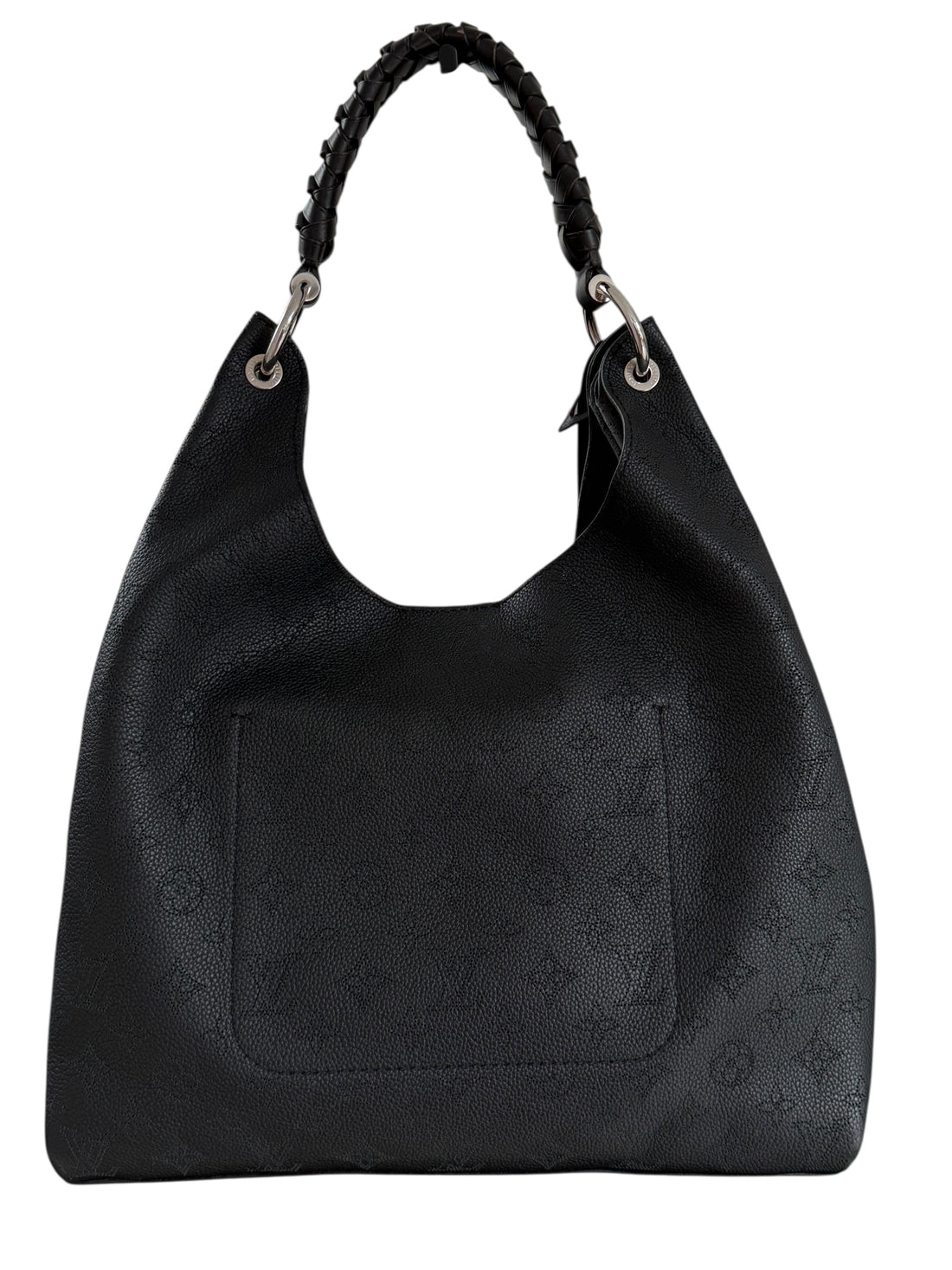 Louis Vuitton Carmel aus schwarzem perforiertem weichem Mahina Leder