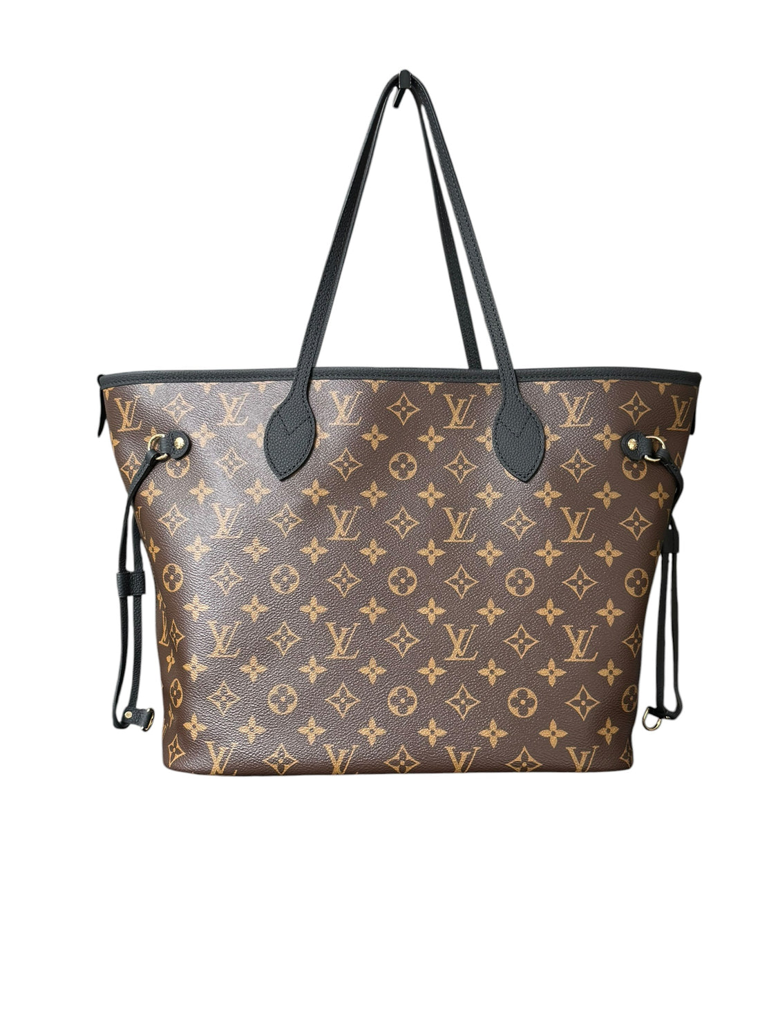 Louis Vuitton Neverfull Inside Out MM wendbare Variante mit Schulterriemen in der Farbe schwarz