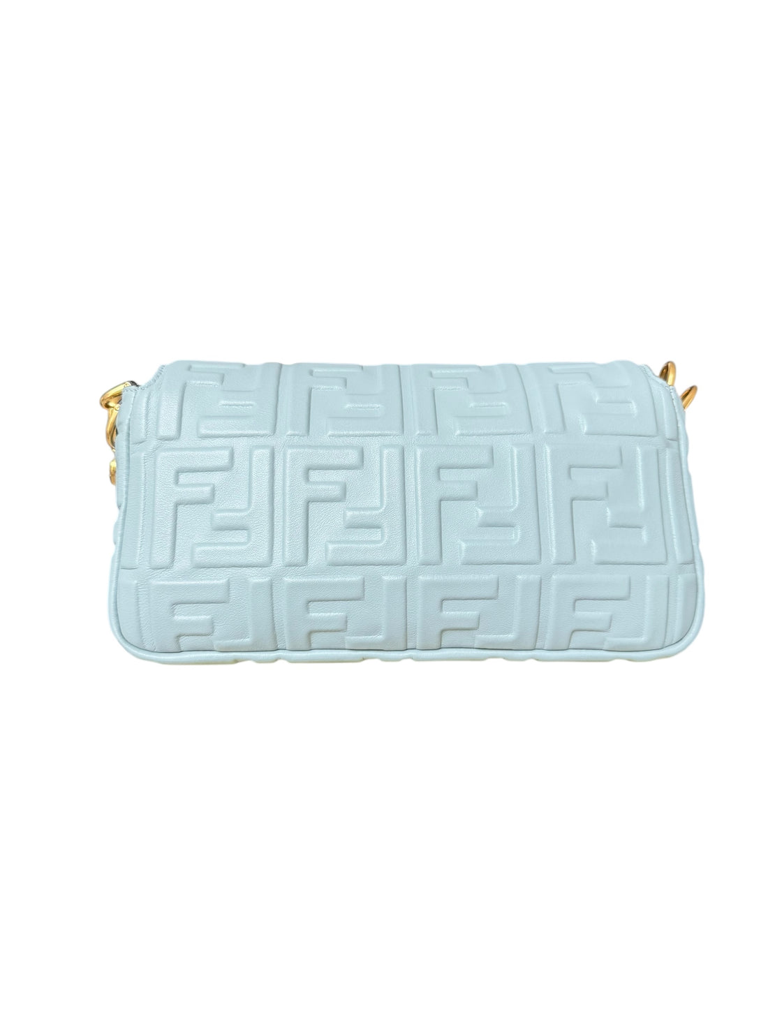 Fendi Baguette Bag aus Nappaleder in der Farbe Hellblau