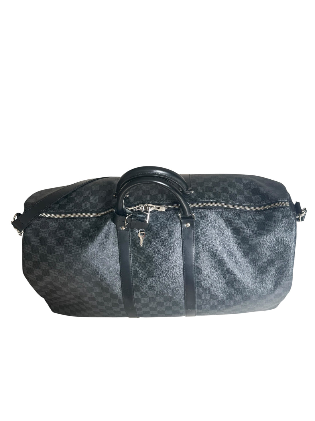 Louis Vuitton Keepall 55 in tela Damier Graphite.
