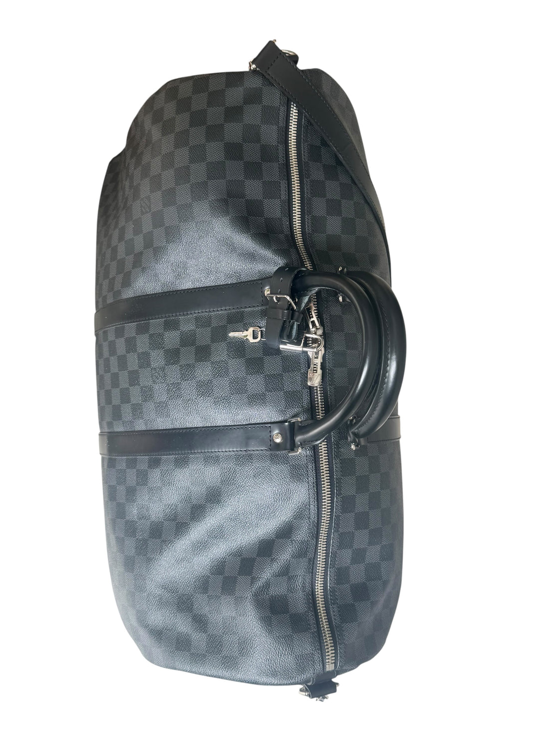 Louis Vuitton Keepall 55 in tela Damier Graphite.