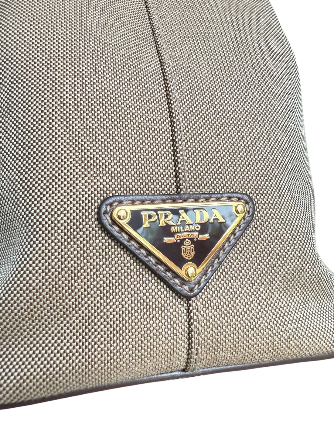 Prada Logo Jaquard Beige Canvas