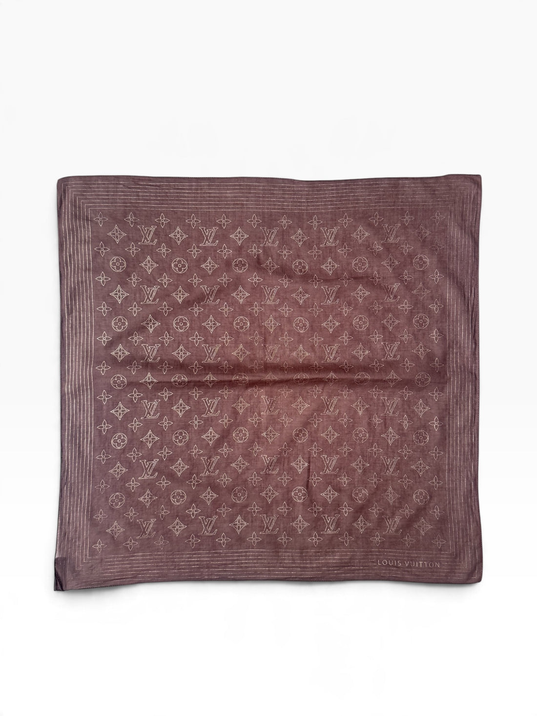 Louis Vuitton Tuch in der Farbe braun mit goldfarbenem Monogram Muster