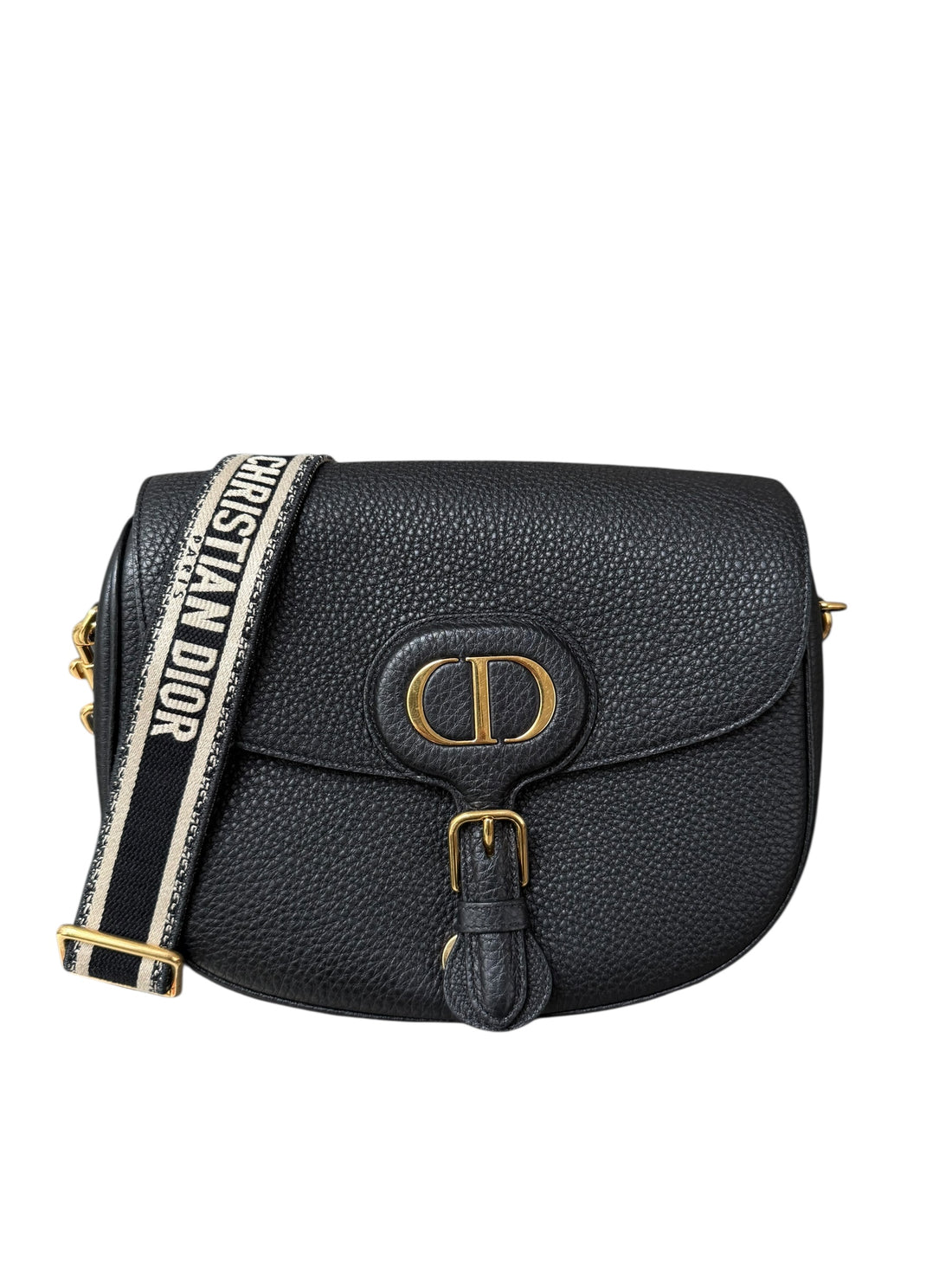 Dior Bobby Tasche in schwarz mit verstellbarem Schulterriemen