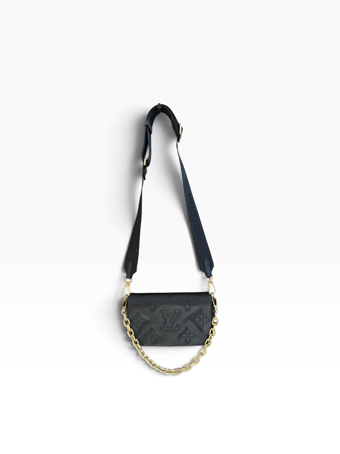 Louis Vuitton Wallet on Strap Bubblegram in Empreinte Leder mit abnehmbarer Kette und abnehmbaren Schulterriemen. Limited Edition