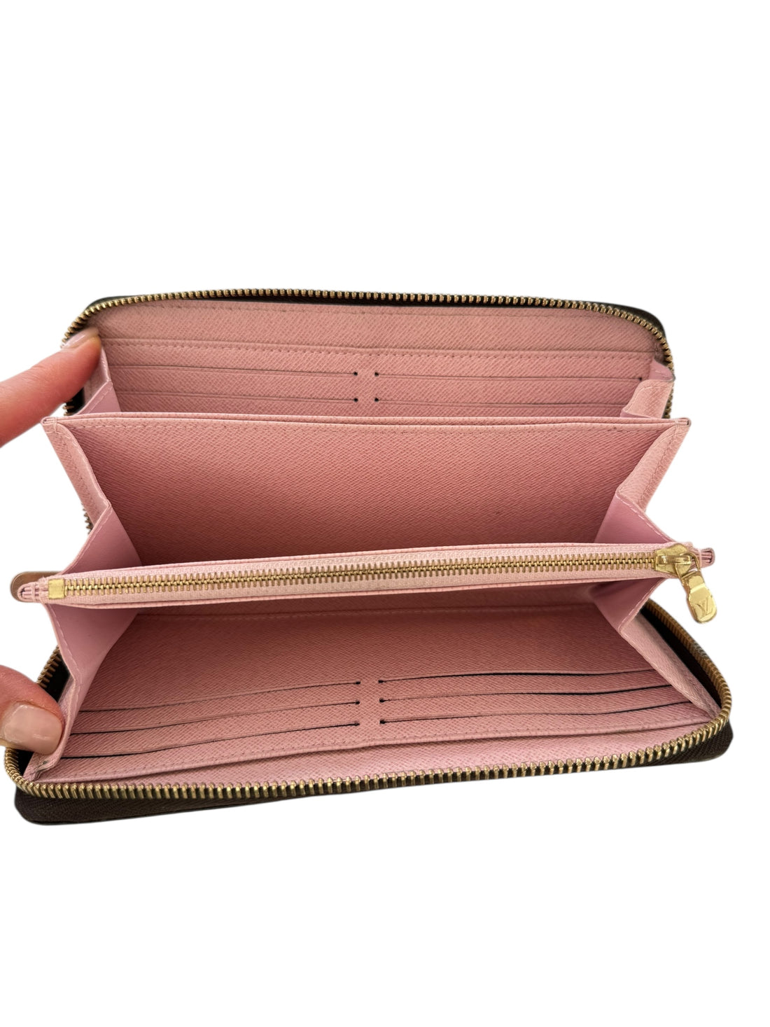 Louis Vuitton Zippy Portemonnaie in Monogram Canvas Rose Ballerine