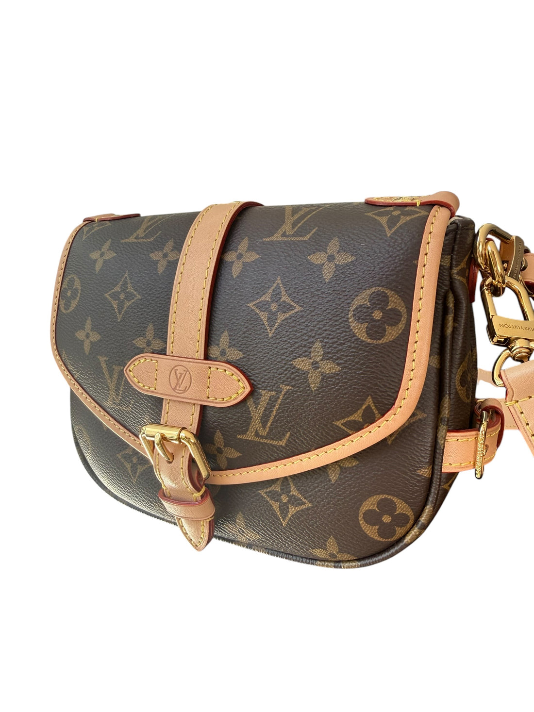 Louis Vuitton Saumur BB in Monogram Canvas mit abnehmbarem und verstellbarem Schulterriemen