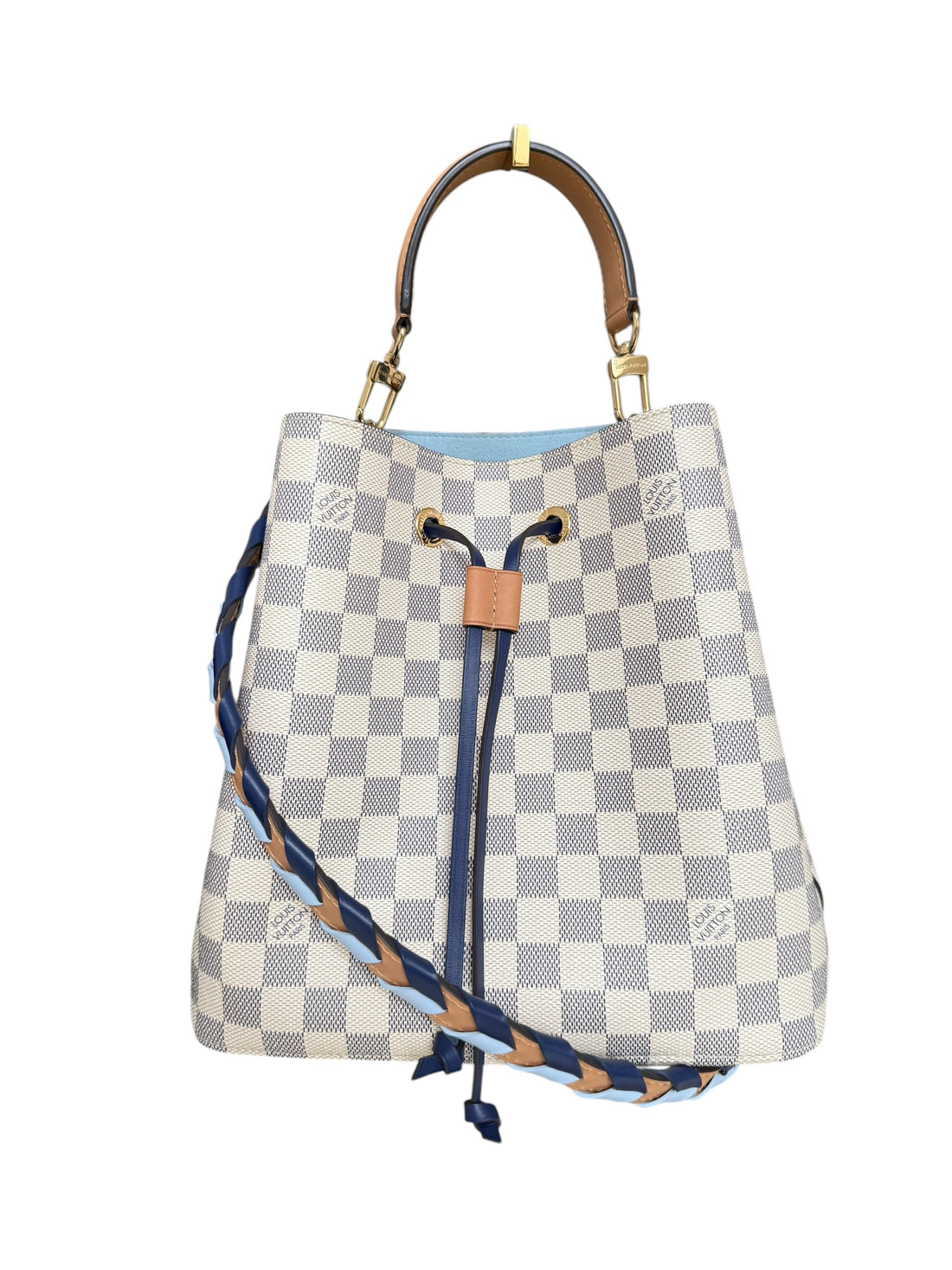 Louis Vuitton Néonoé in Canvas Damier Bleu Azur. Braided. Limited Edition.