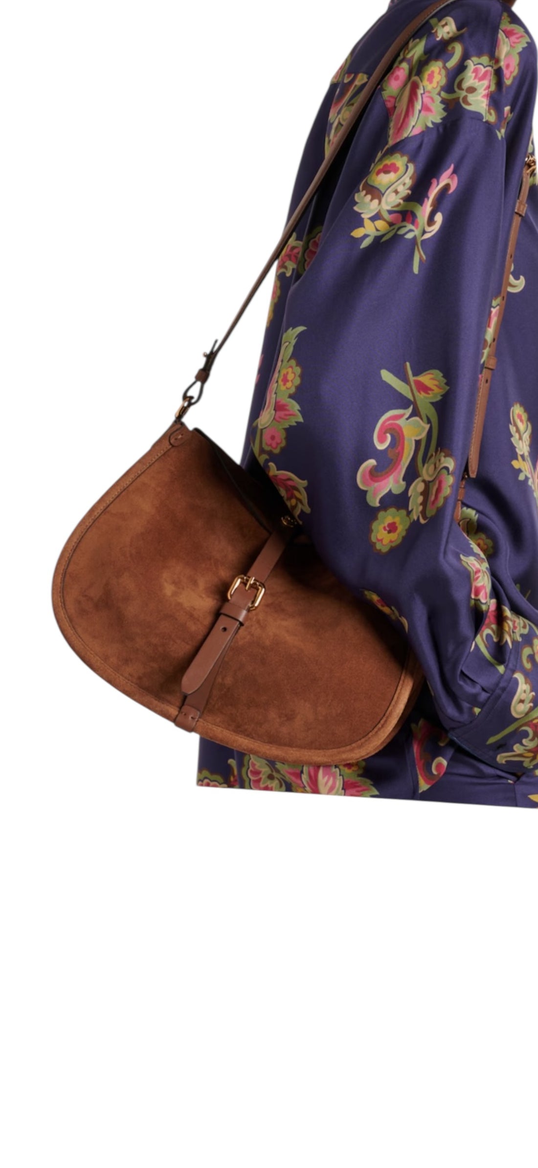 ETRO Tote Bag Pony aus Wildleder mit zwei abnehmbaren Schulterriemen