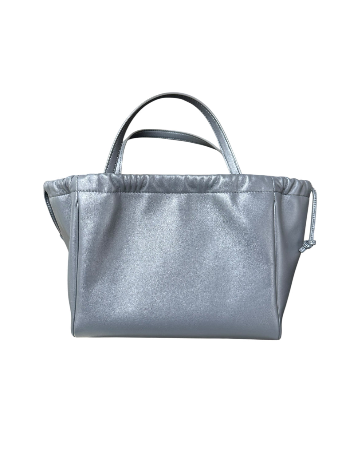 Celine Drawstring Cabas Triomphe Tasche in elegantem Grau aus weichem Kalbsleder