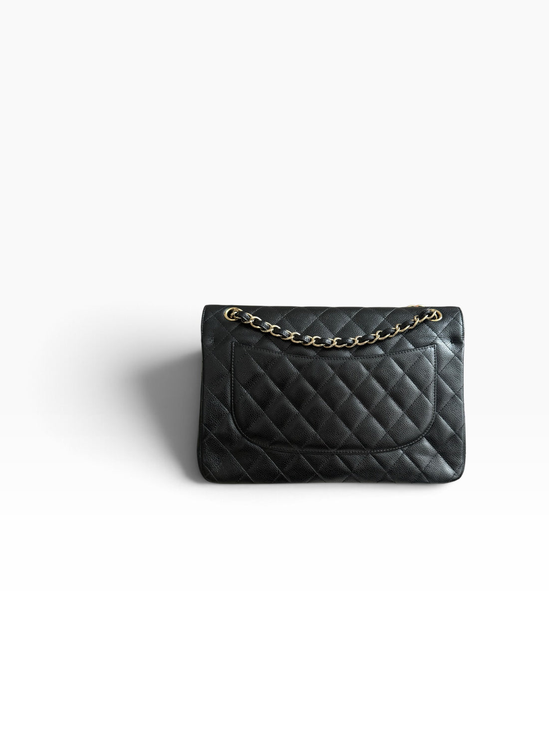 Chanel Classic Timeless Jumbo Double Flap Bag aus schwarzem Caviarleder