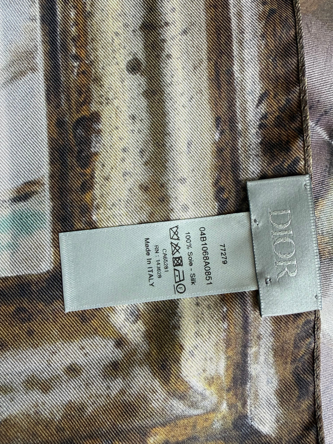 DIOR Christian Dior Duncan Grant Bandana Silk Bandeau. 70x70 cm. 100% Seide.