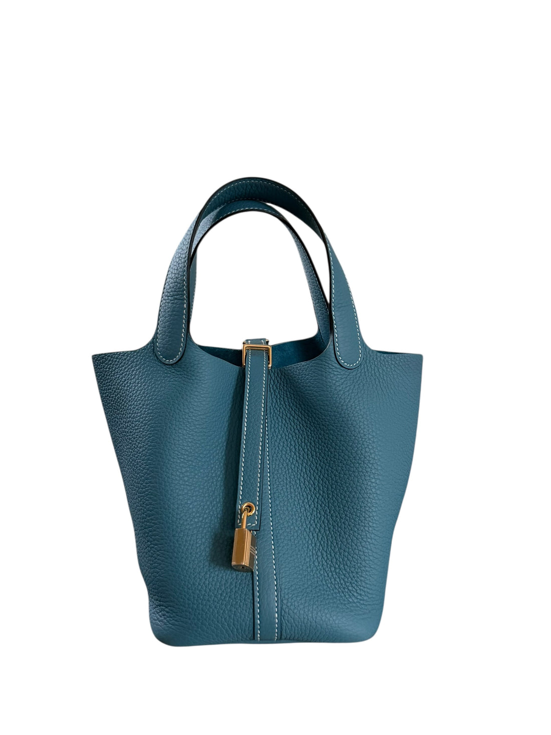 Hermès Picotin 18 in der Farbe New Bleu Jean aus Taurillon Clemence Leder