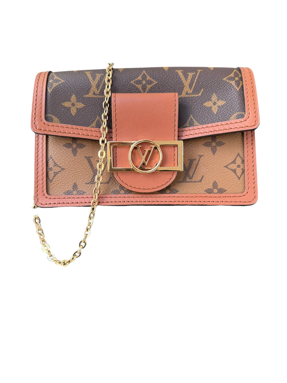 Louis Vuitton Dauphine WOC Wallet on Chain mit abnehmbarer Kette.