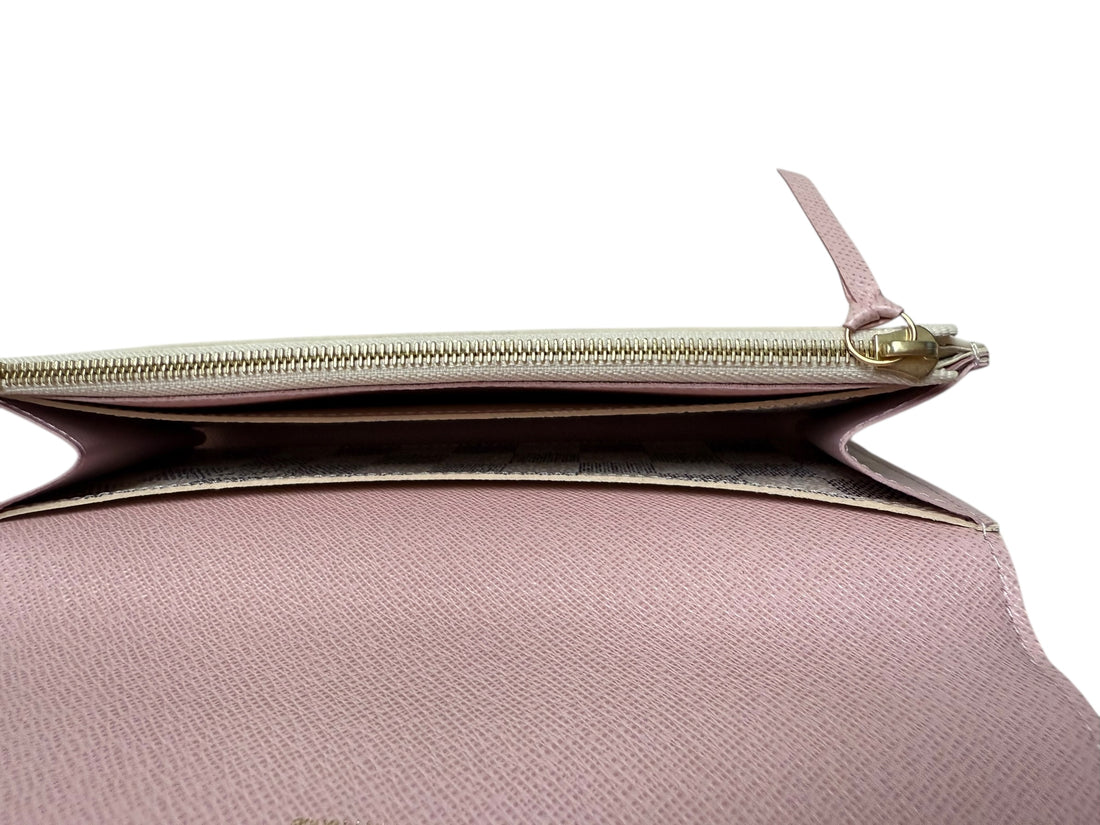 Louis Vuitton Emilie Geldbörse Damier Azur Canvas