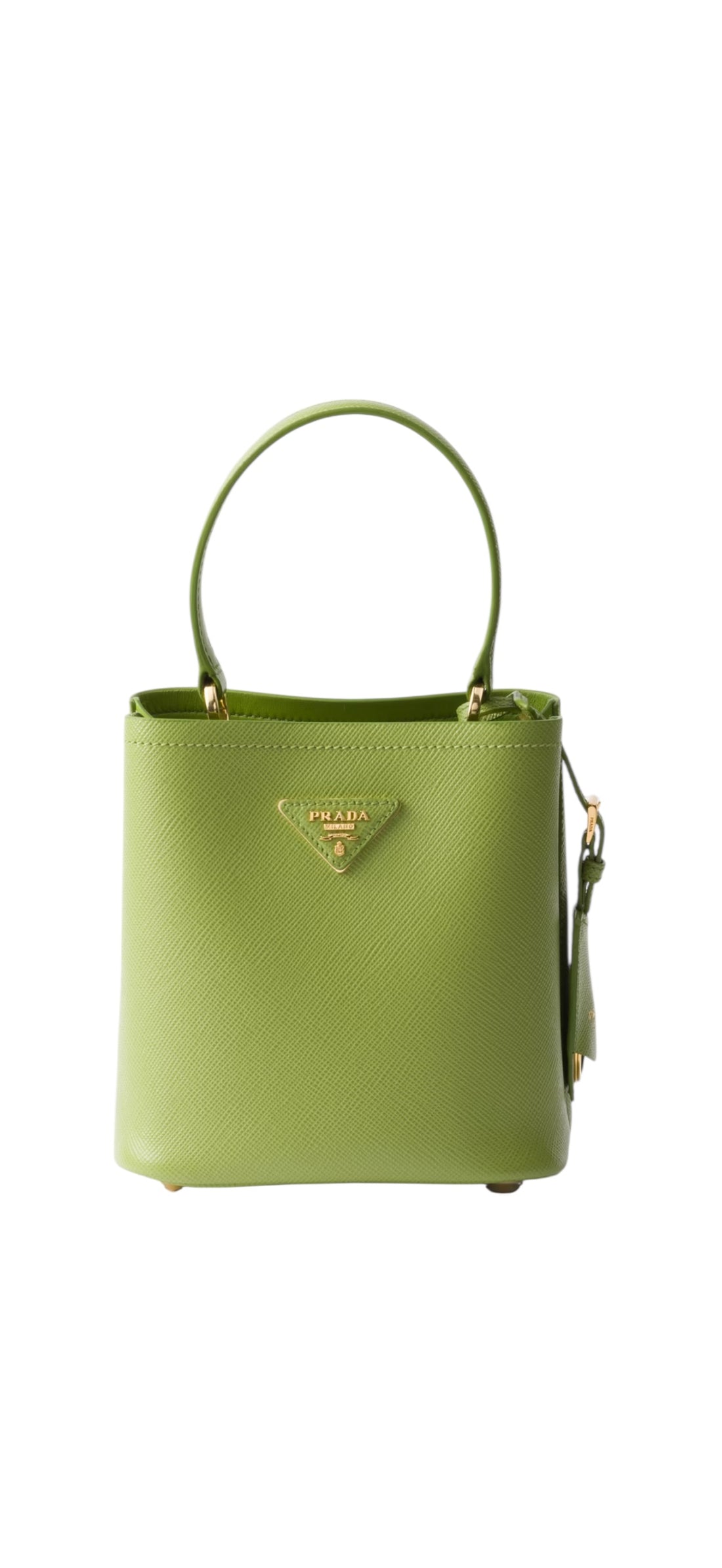 Prada Panier Minitasche aus Saffiano Leder in der Farbe Grün