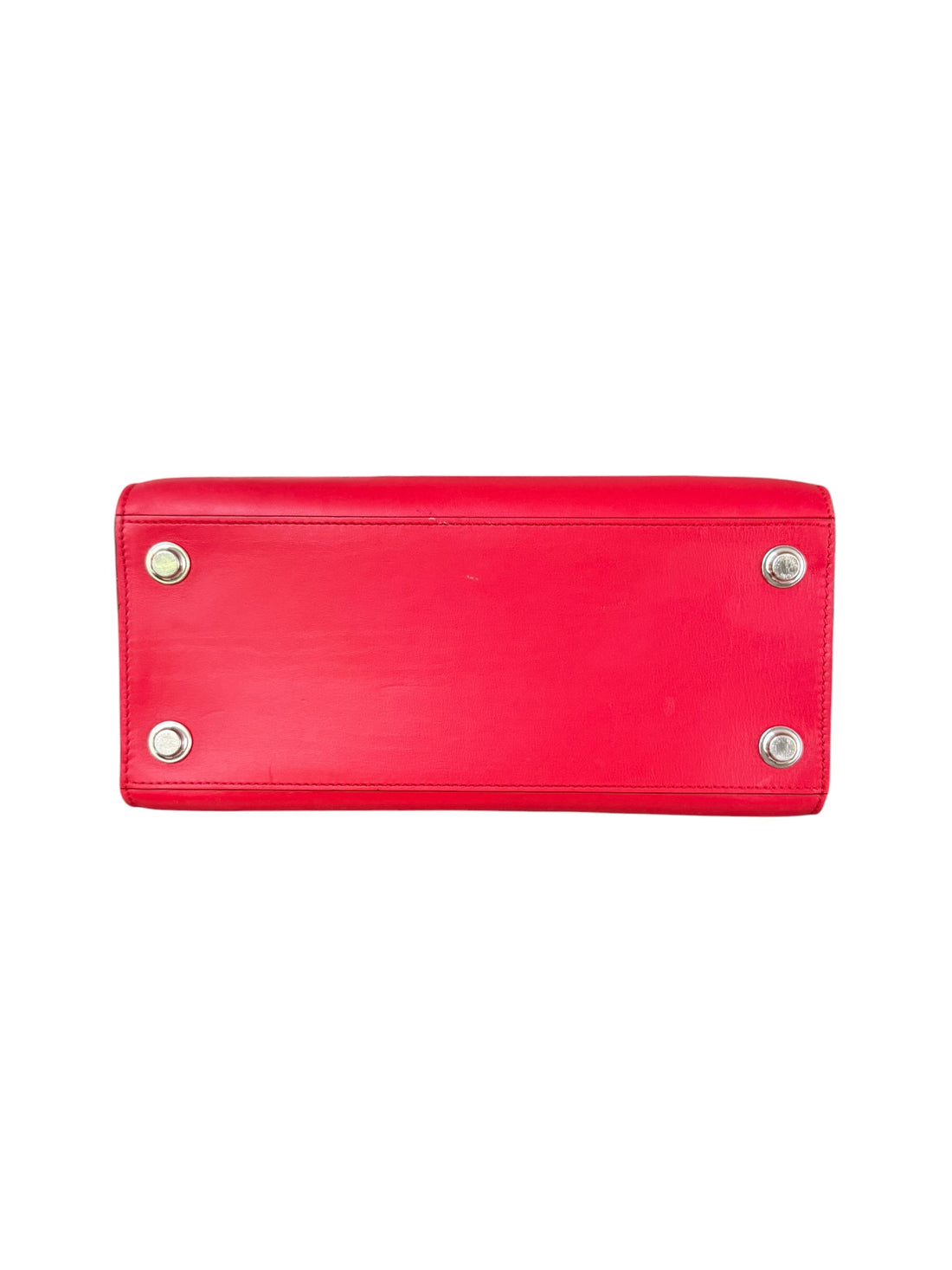 Louis Vuitton City Steamer PM aus glattem Kalbsleder in der Farbe Rot mit silberfarbenen Beschlägen.