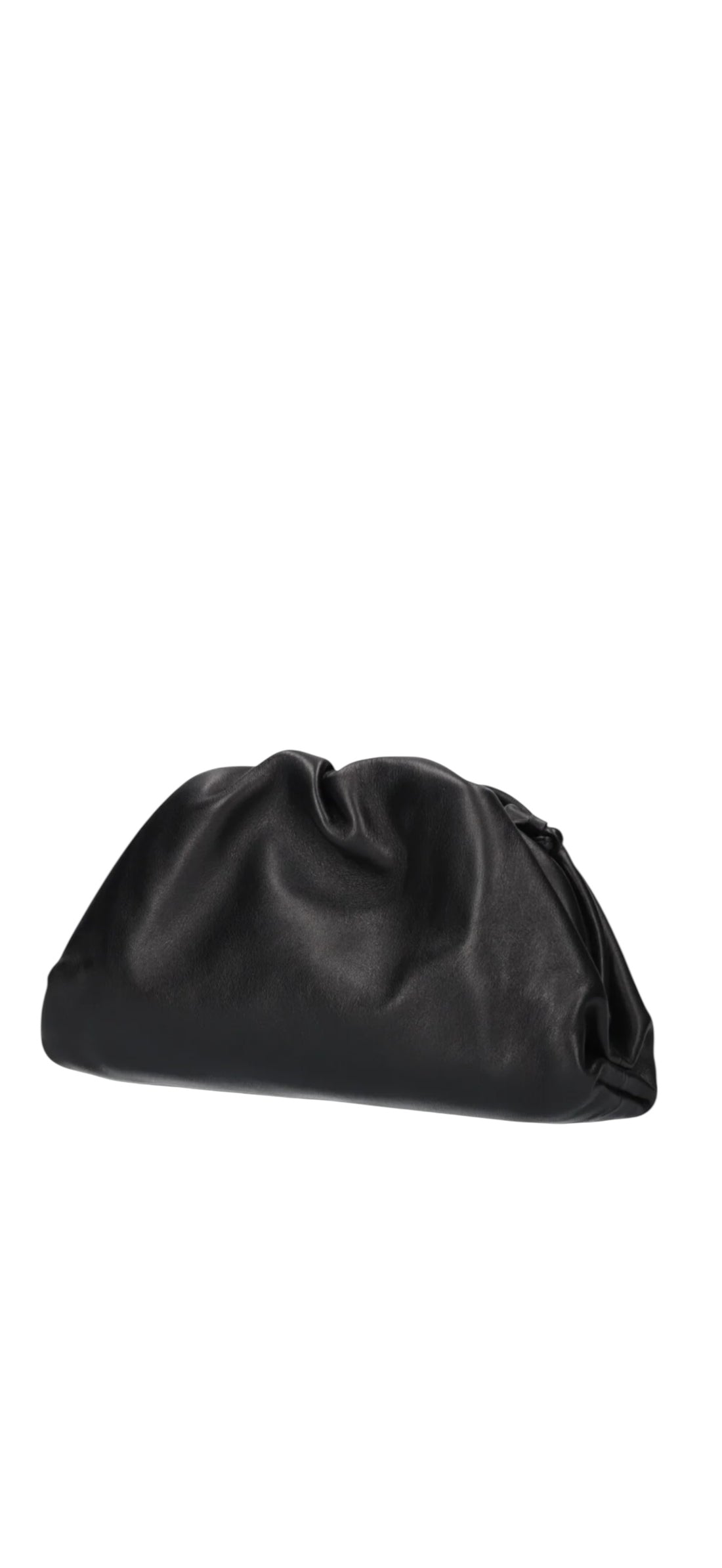 Bottega Veneta Mini Pouch aus schwarzem Glattleder