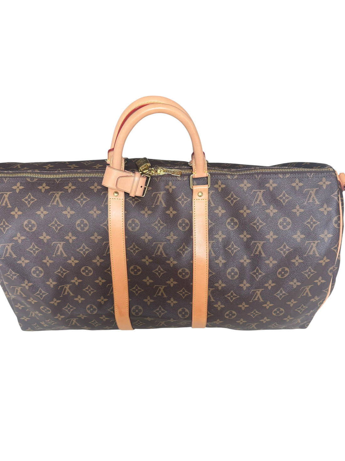 Louis Vuitton Keepall 55 in Monogram Canvas mit abnehmbarem und verstellbarem Schulterriemen