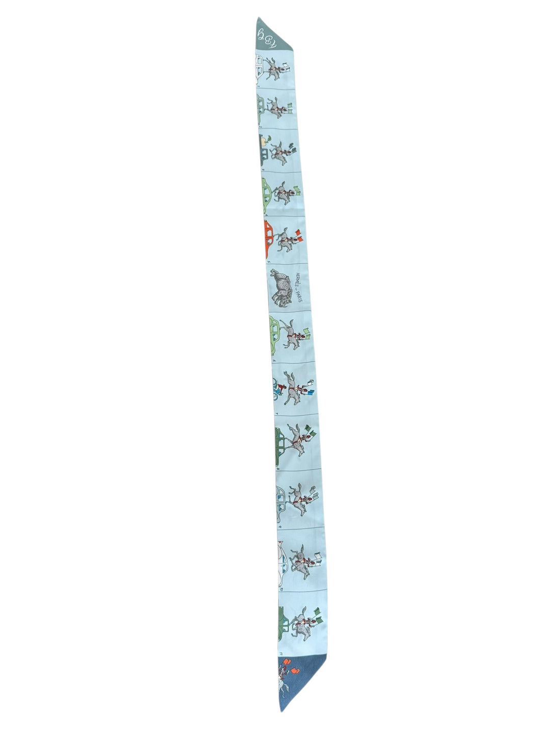 Hermès Twilly Parade aus 100% Seide. Band aus Seidentwill.