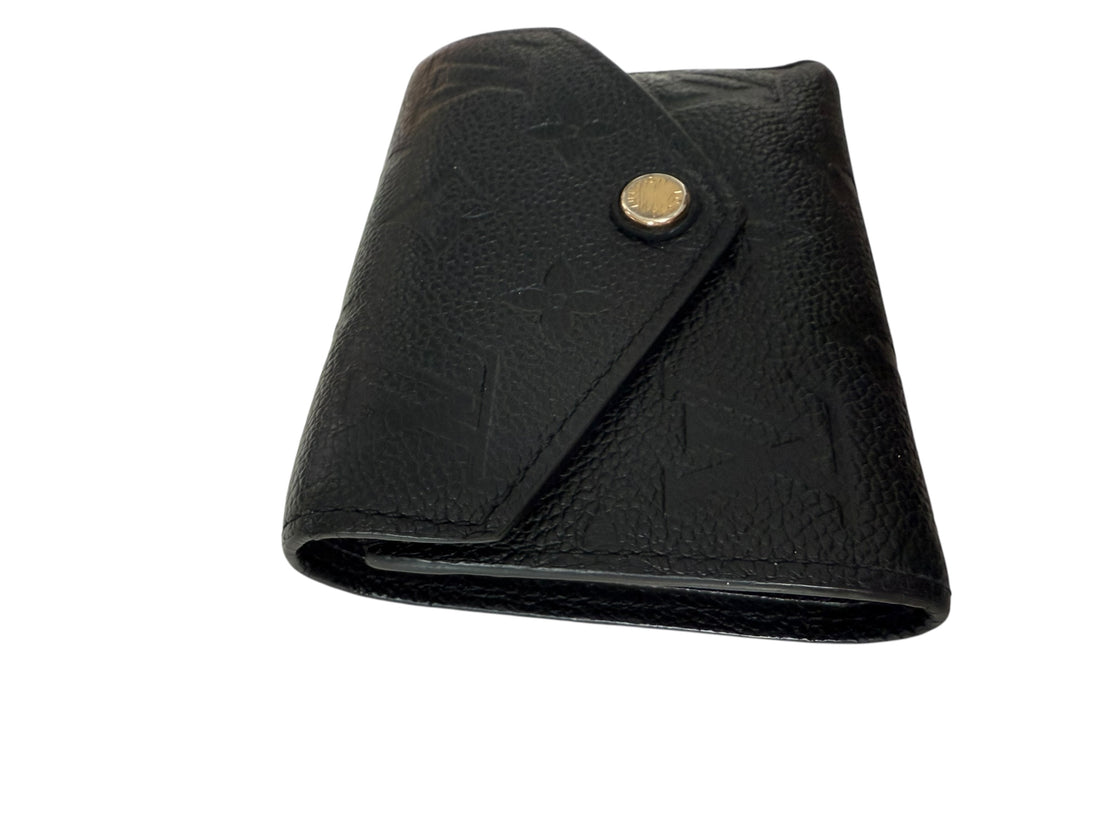 Louis Vuitton Victorine Geldbörse aus schwarzem Leder.