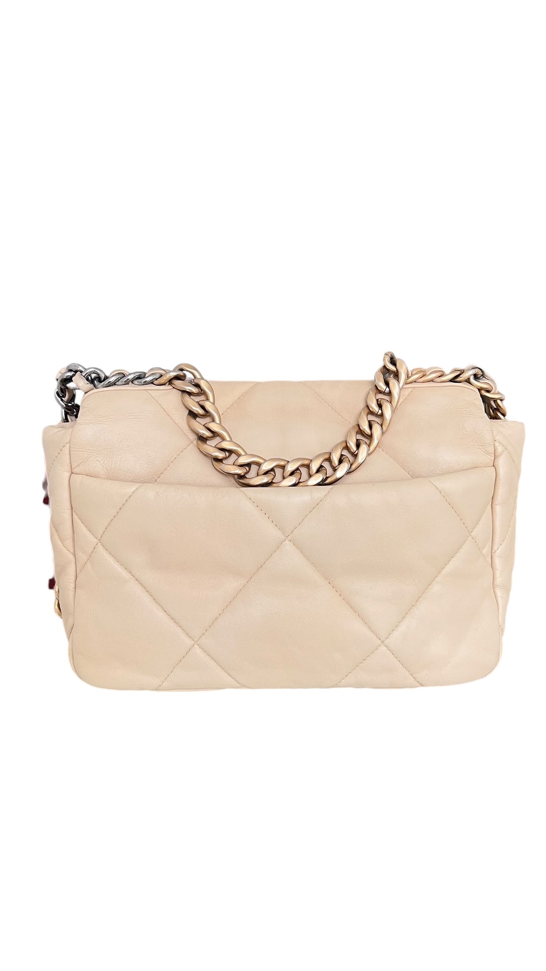 Chanel 19er beige small