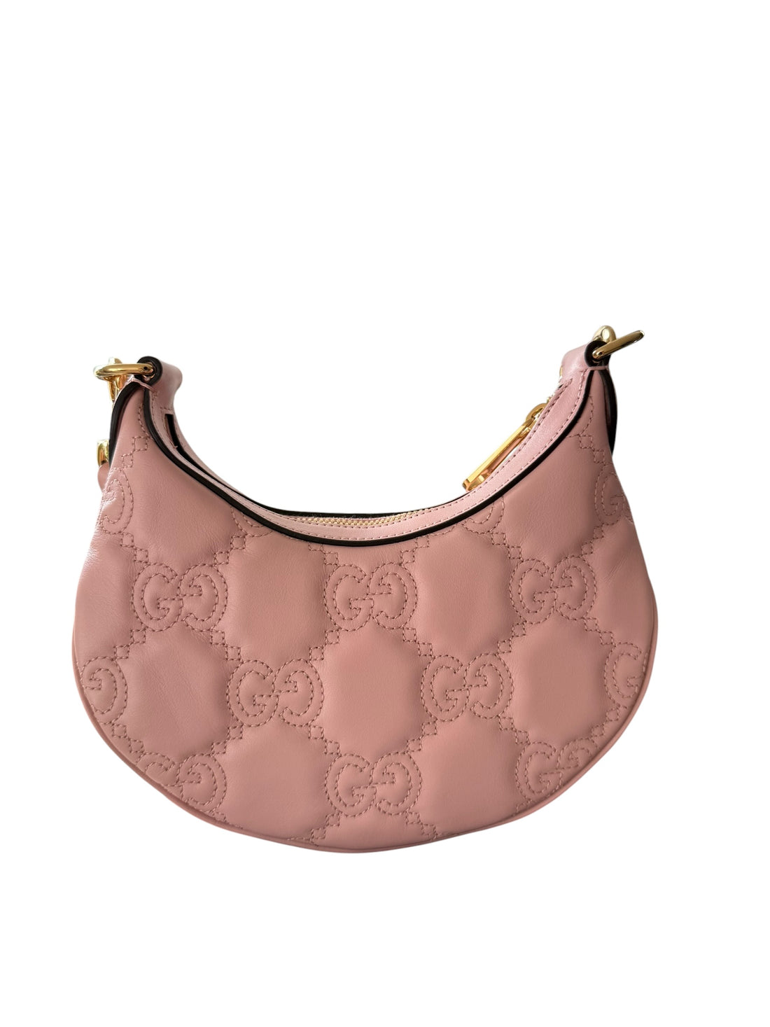 Gucci Mini Schultertasche aus GG Matelasse mit abnehmbarem und verstellbarem Schulterriemen.