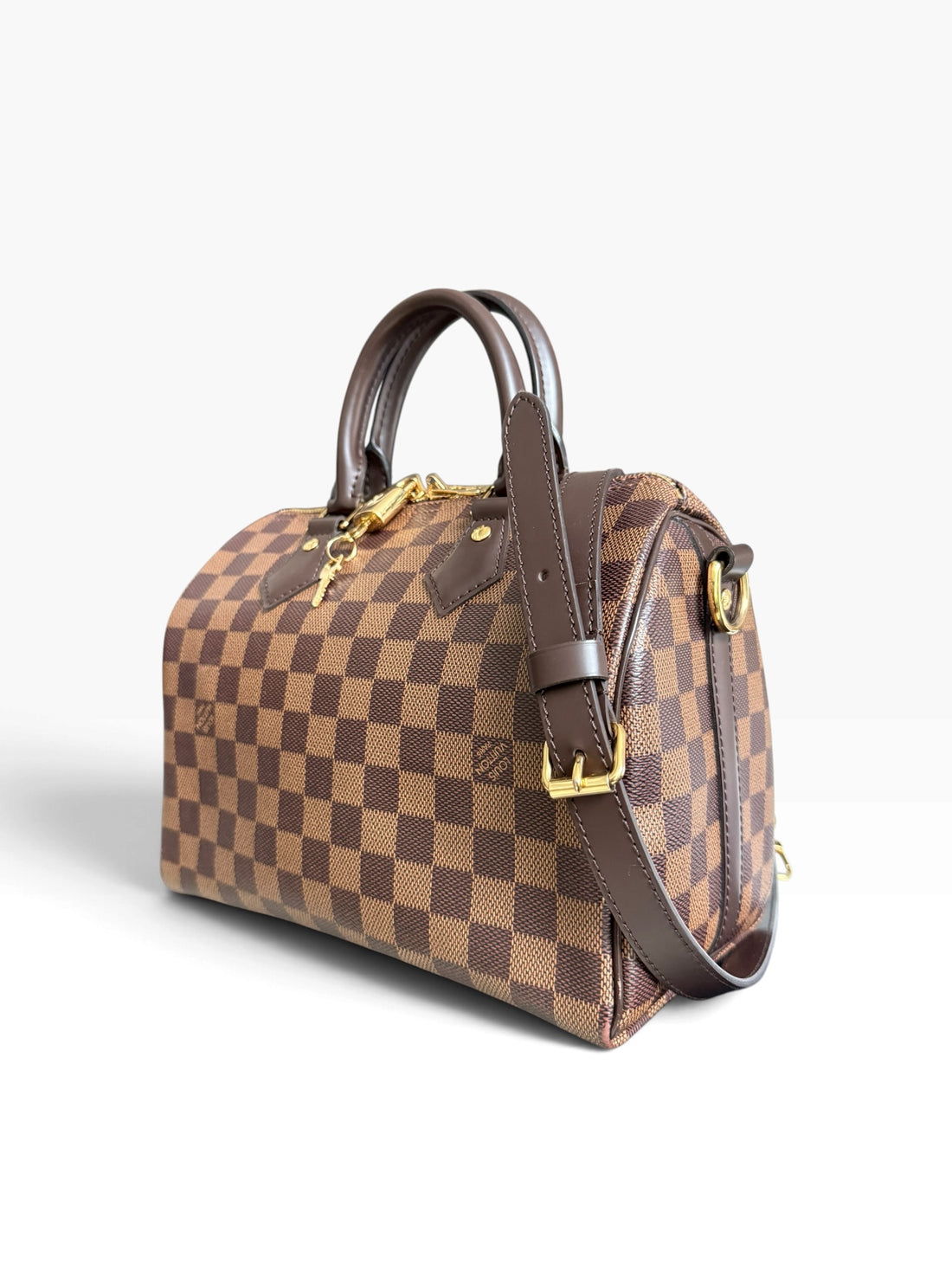 Louis Vuittion Speedy Bandoliere 25 in Damier Ebene.