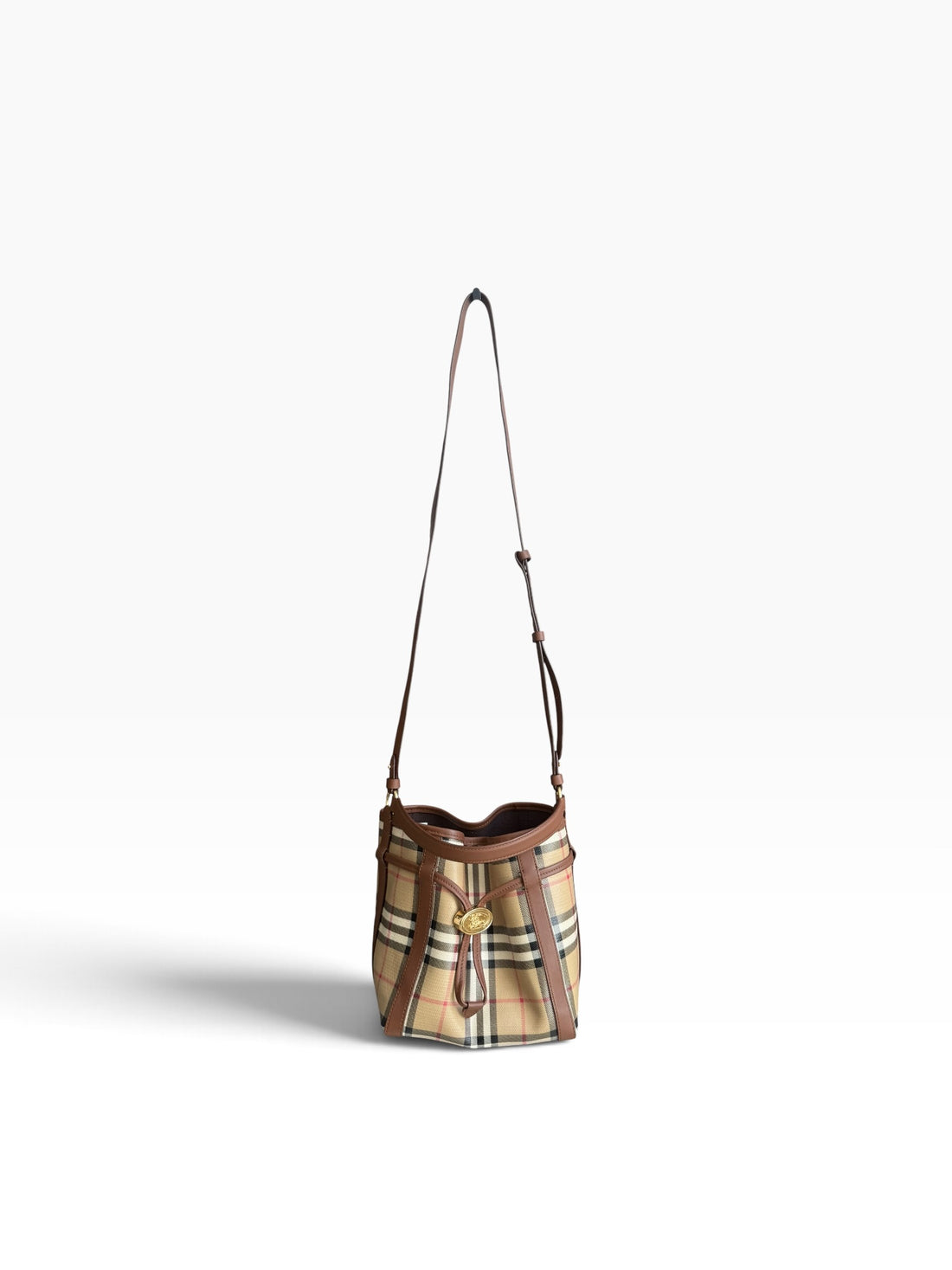 Burberry Bucket Bag in Check mit abnehmbaren und verstellbaren Schulterriemen