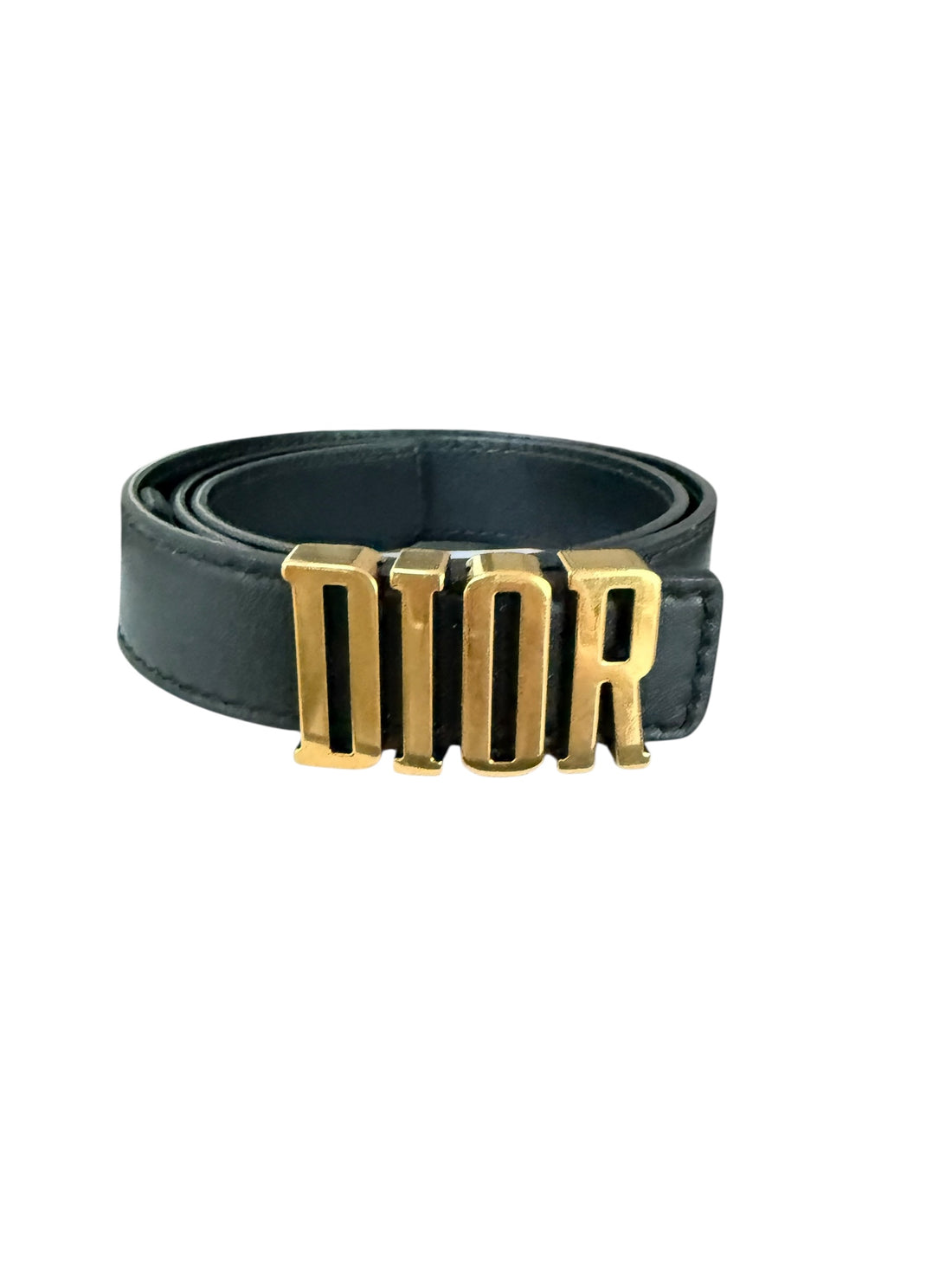 Dior Christian Dior Gürtel Lea schwarz Länge 70 cm