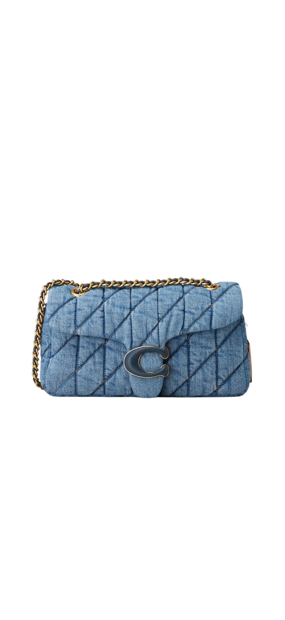Coach Quilted Denim Tabby Schultertasche 26 Indigo