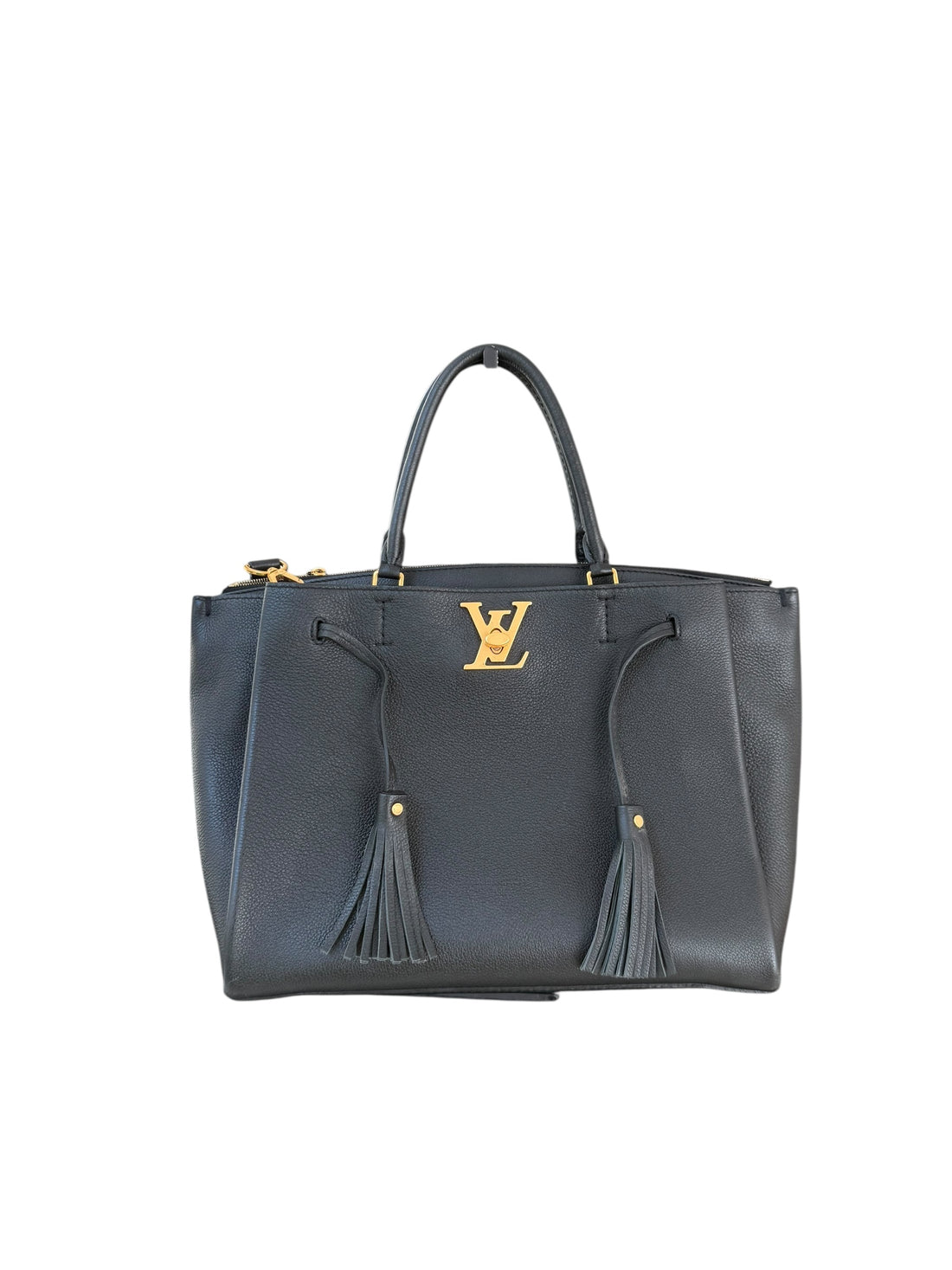 Louis Vuitton Lockmeto Shopper aus schwarzem Kalbsleder