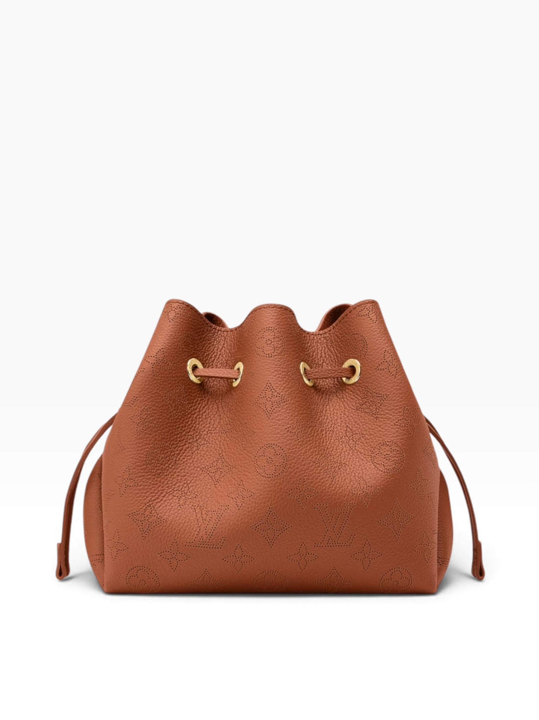 Louis Vuitton Bella Mahina cognac. Perforiertem Mahina Kalbsleder. Besatz aus Kalbsleder