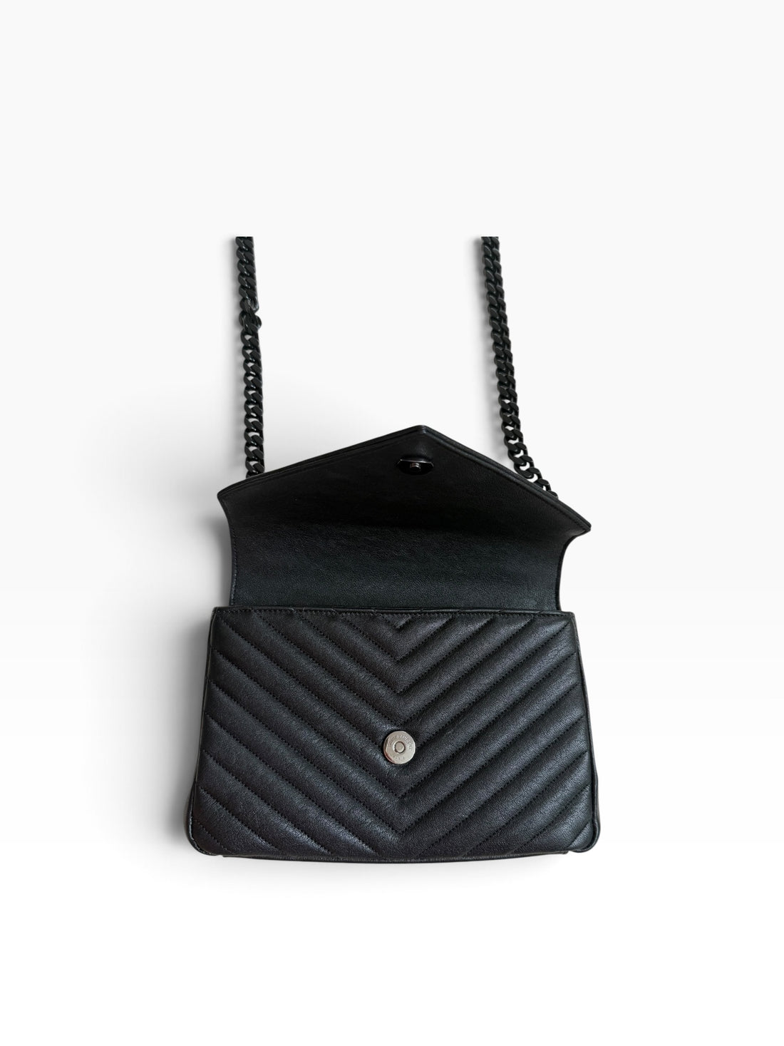 Sac YSL Saint Laurent College tout noir moyen noir