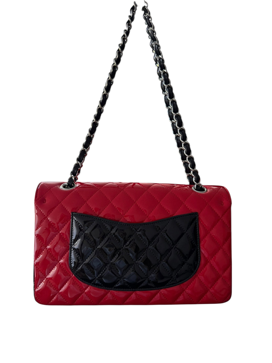 Chanel Classic Bicolor Patent Double Flap Bag
