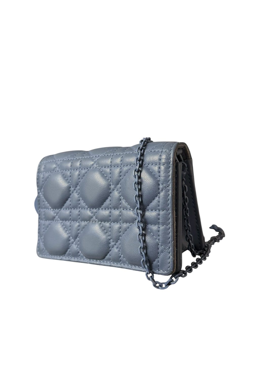 Christian DIOR Nano Card Holder mit abnehmbarer Kette und abnehmbarem Dior Anhänger.